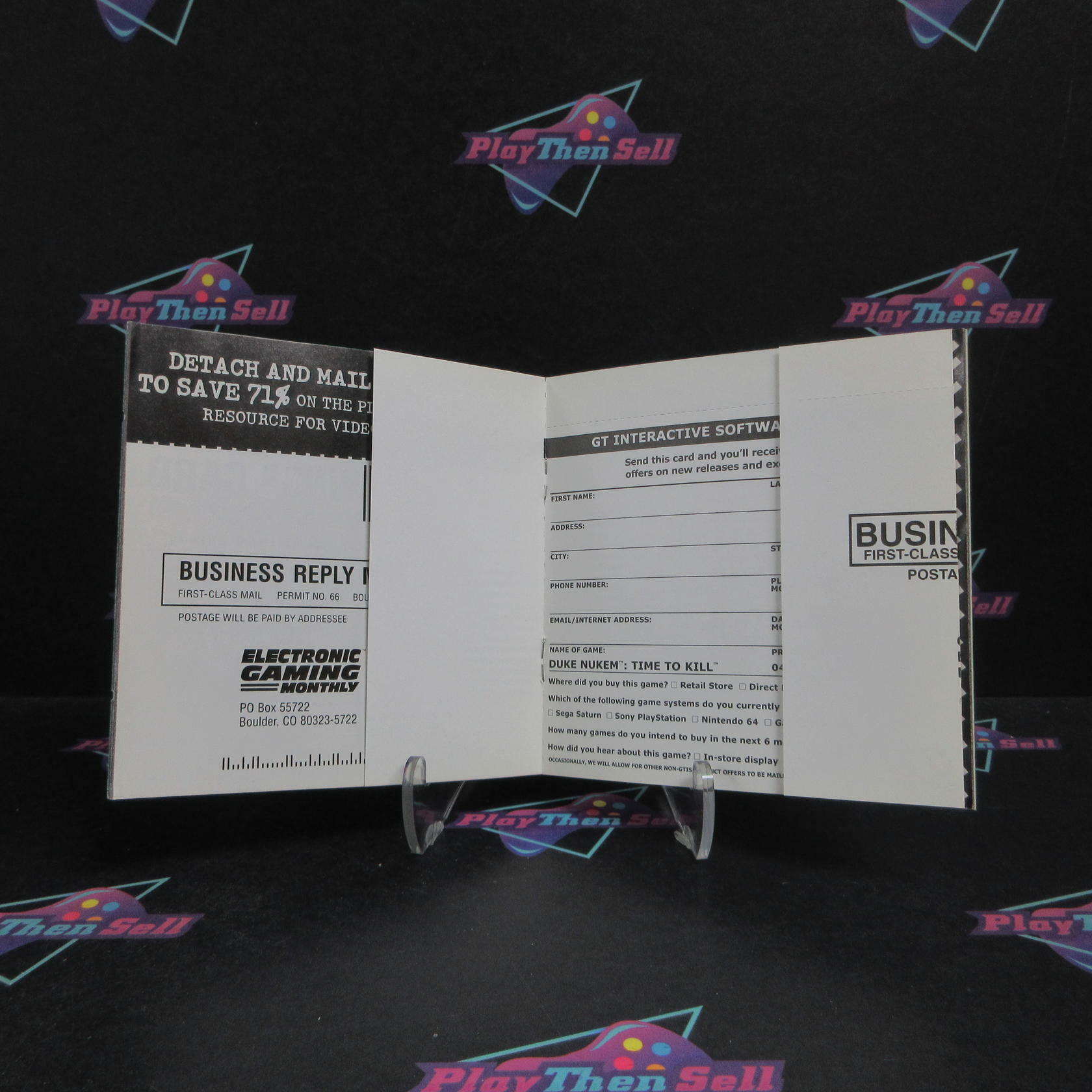 Duke Nukem Time To Kill PS1 PlayStation 1 + Reg Card Complete - Refurbished