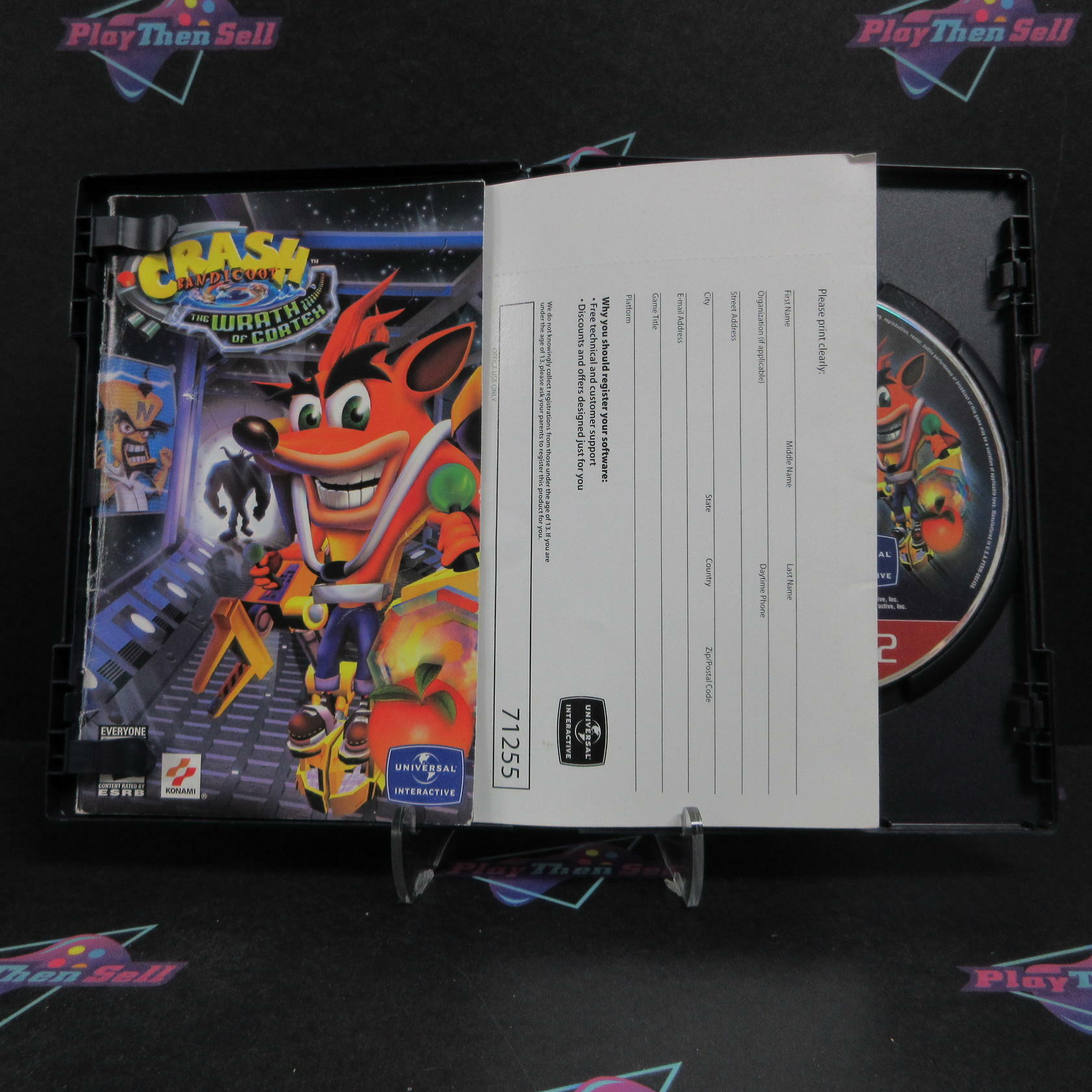 Crash Bandicoot The Wrath of Cortex PS2 GH + Reg Card Complete - Very Good