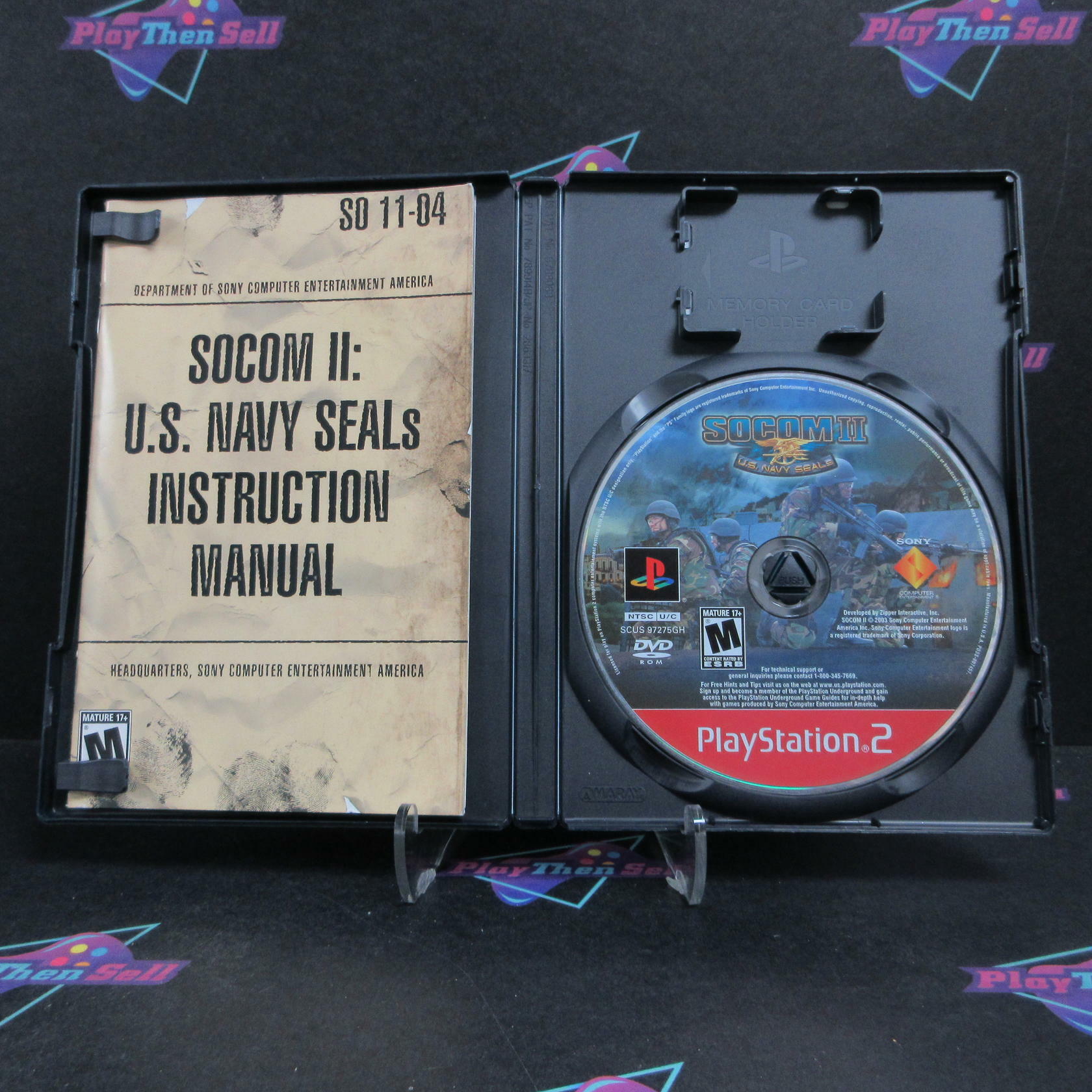 SOCOM II U.S. Navy Seals PS2 PlayStation 2 GH Complete - Very Good