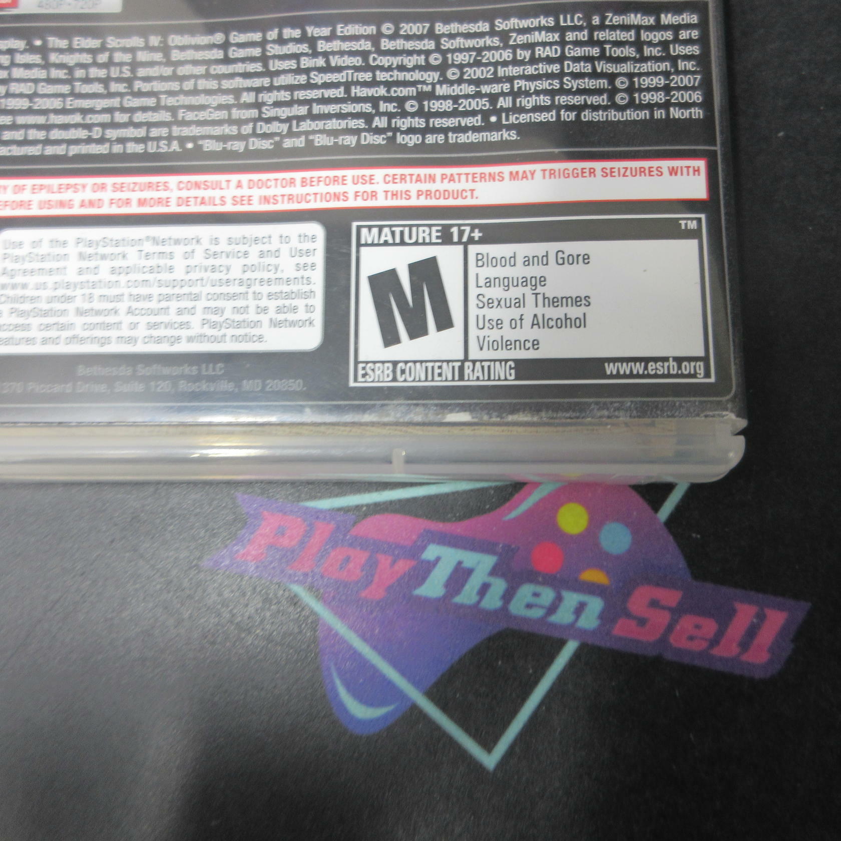 The Elder Scrolls IV Oblivion GOTY PlayStation 3 GH Complete - Very Good
