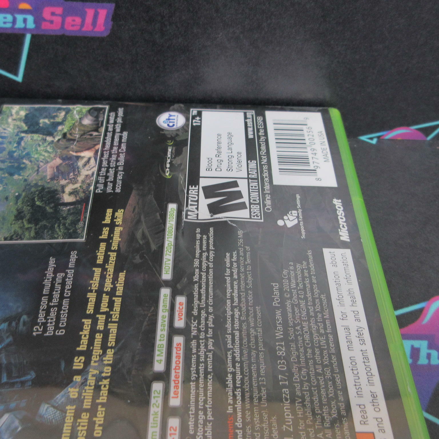 Sniper Ghost Warrior Xbox 360 Complete - Very Good