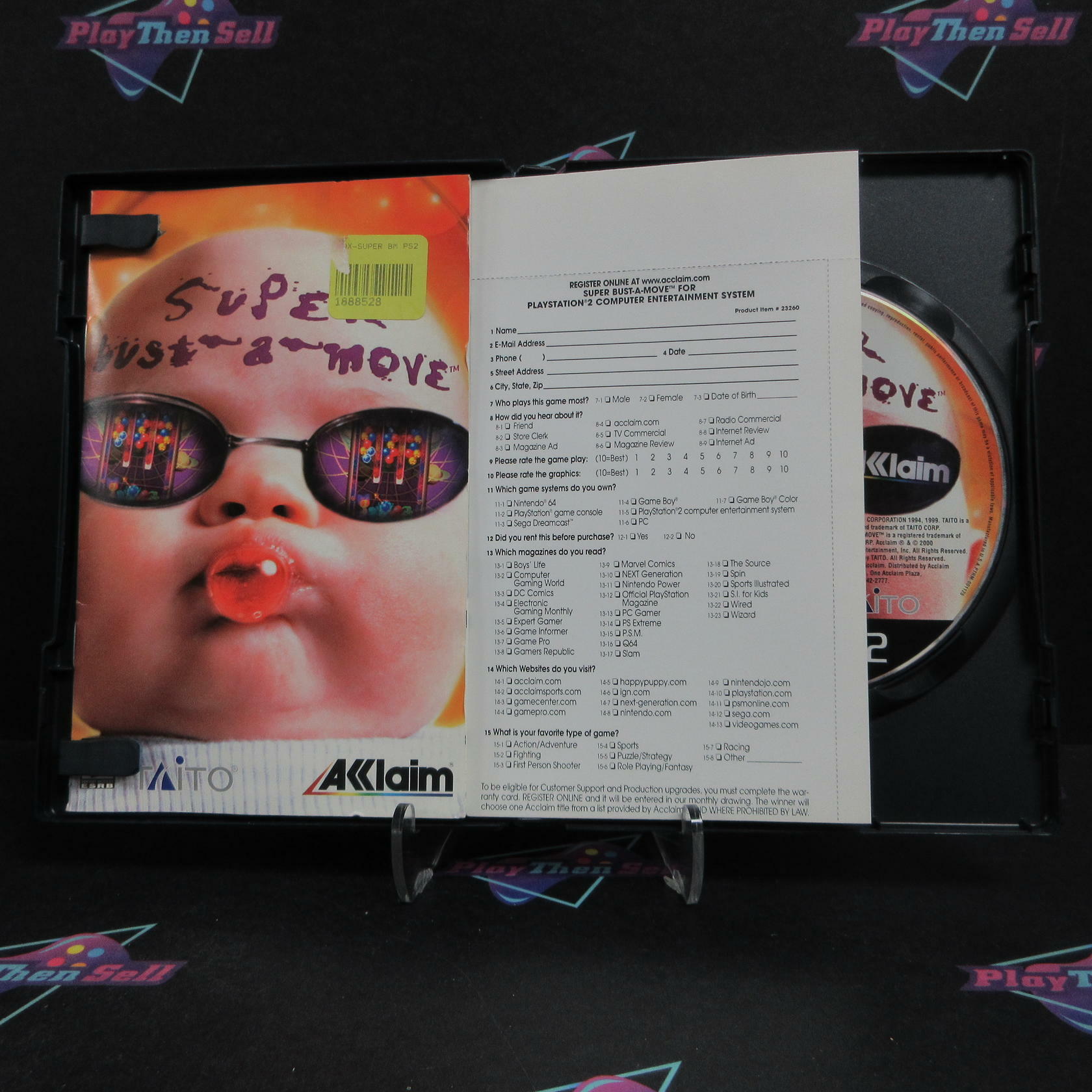 Super Bust-A-Move PS2 PlayStation 2 + Reg Card Complete - Very Good