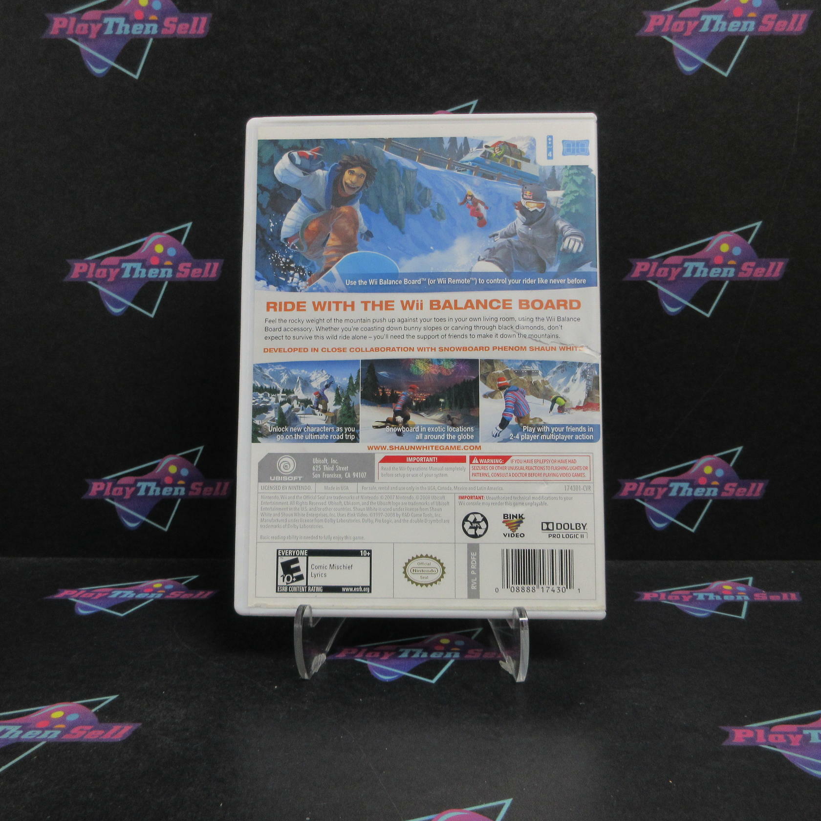 Shaun White Snowboarding Road Trip Nintendo Wii Complete - Very Good