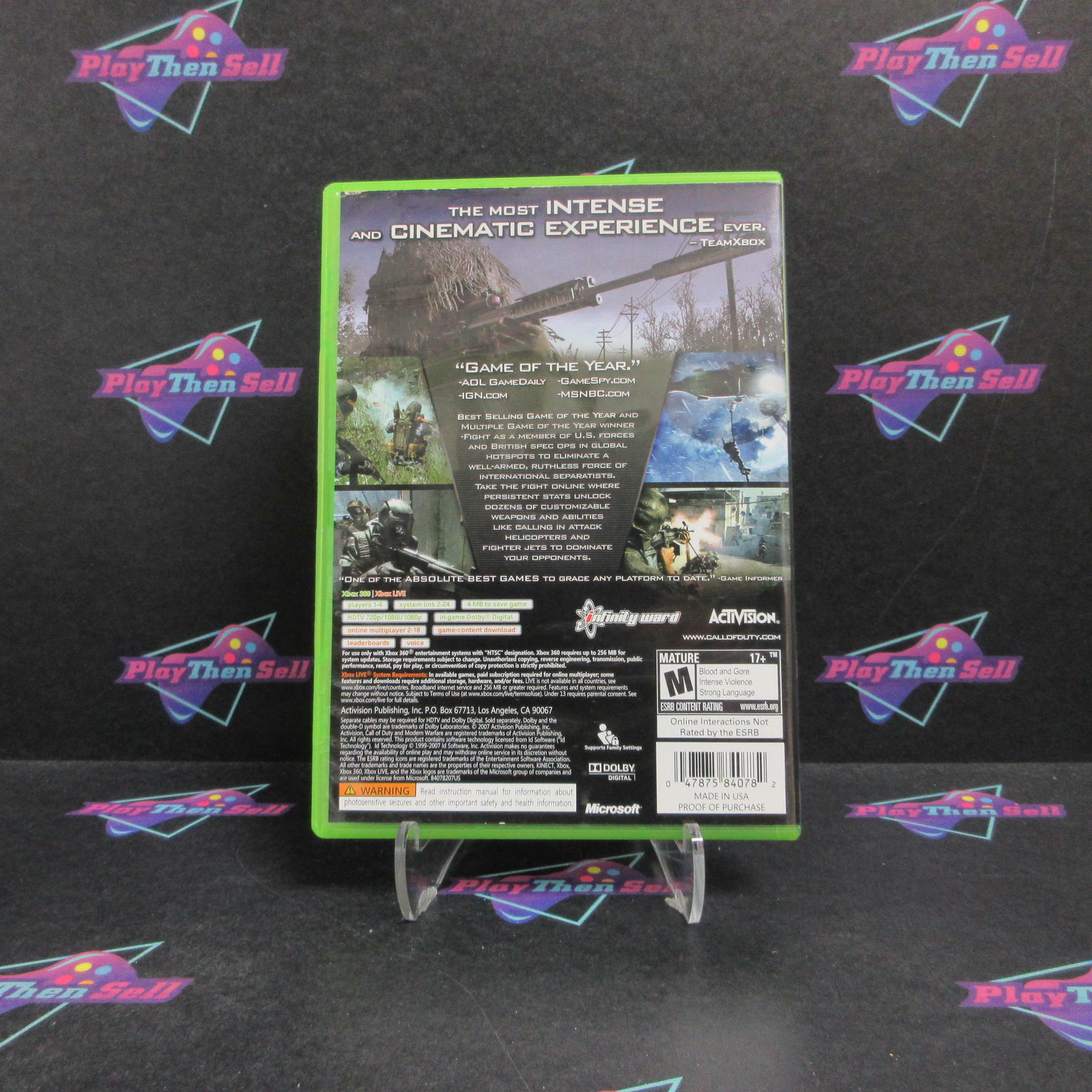 Call of Duty 4 Modern Warfare Xbox 360 PH Complete - Very Good