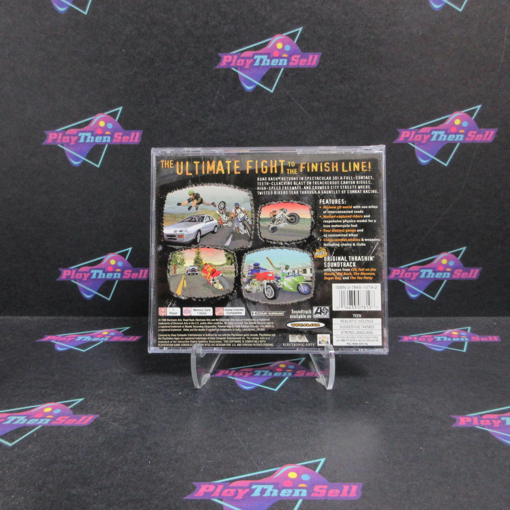 Road Rash 3D PS1 PlayStation 1 + Reg Card Complete - Very Good