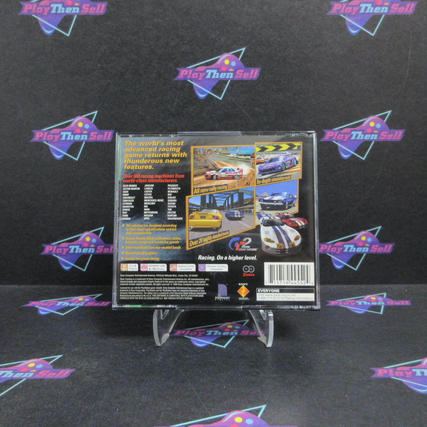 Gran Turismo 2 PS1 PlayStation 1 Greatest Hits Complete - Very Good