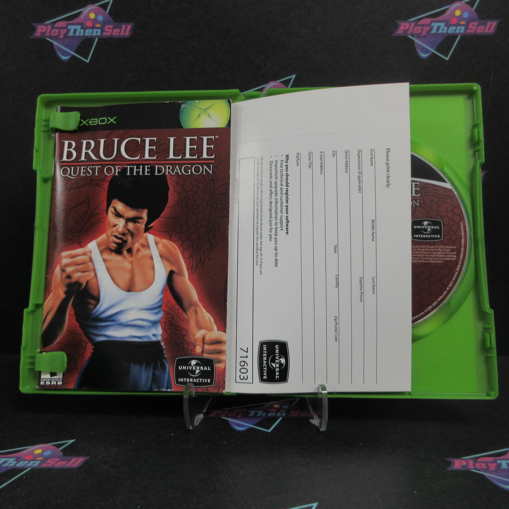 Bruce Lee Quest of the Dragon Xbox + Reg Card Complete - Excellent