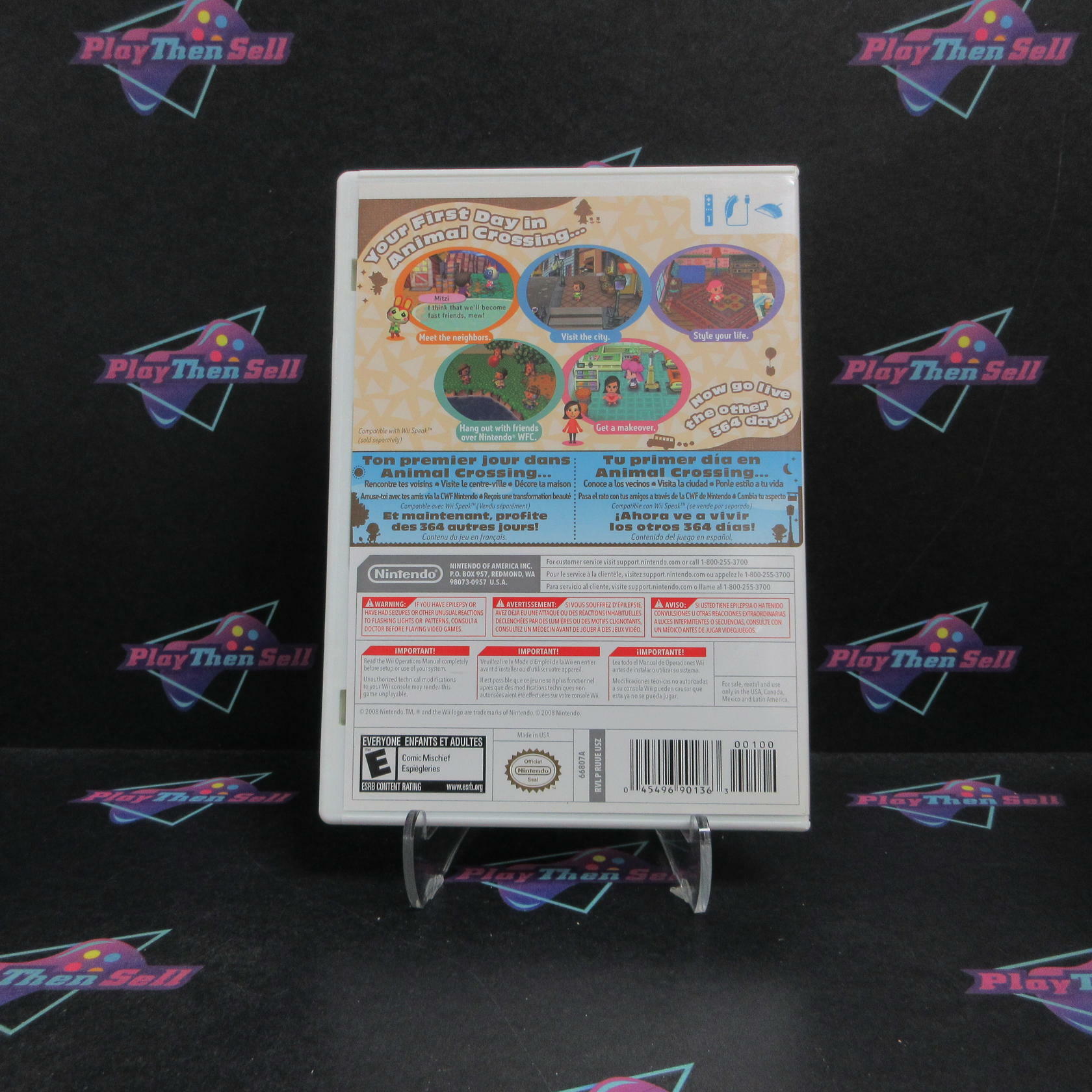 Animal Crossing City Folk Nintendo Wii Complete - Very Good