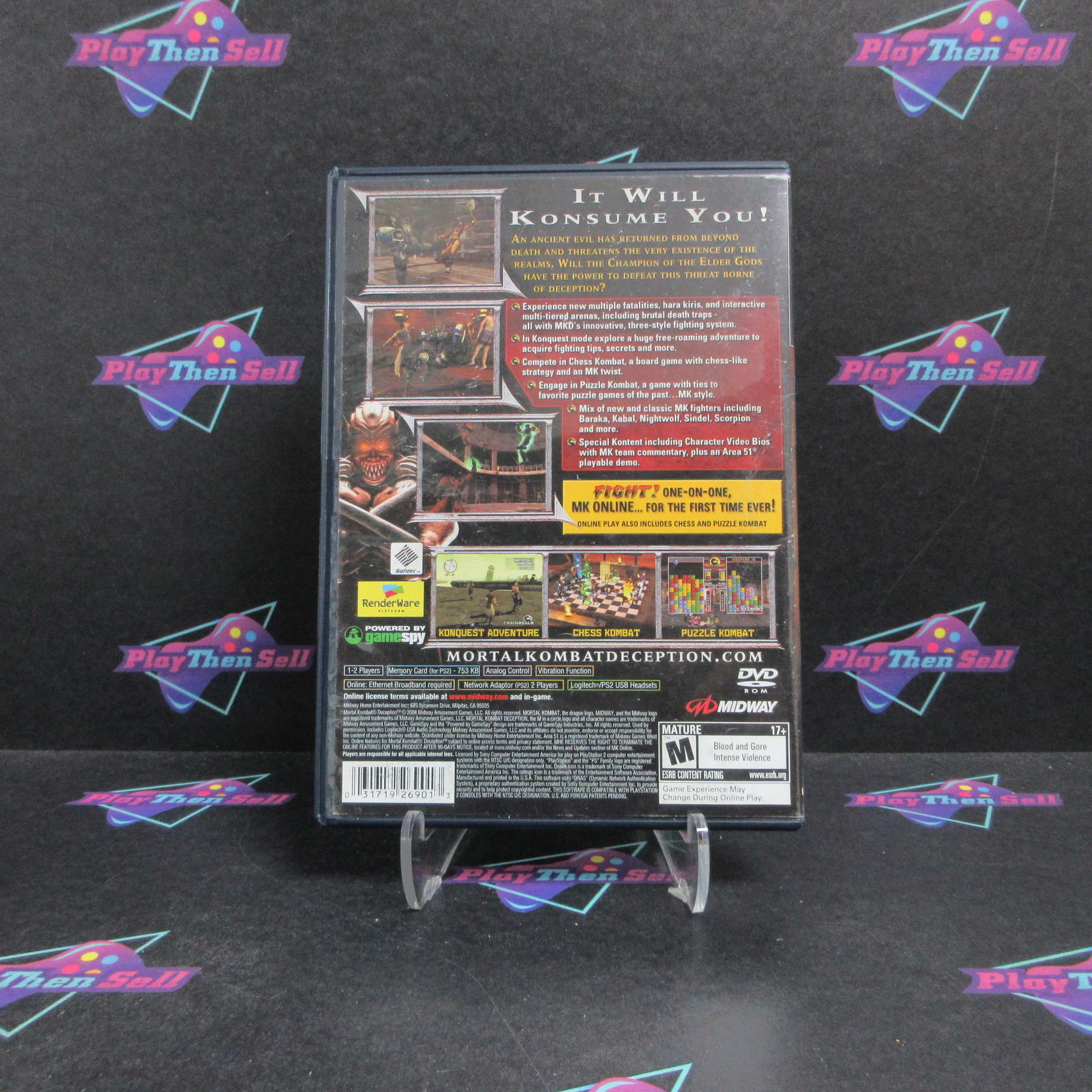 Mortal Kombat Deception PS2 PlayStation 2 + Reg Card Complete - Very Good