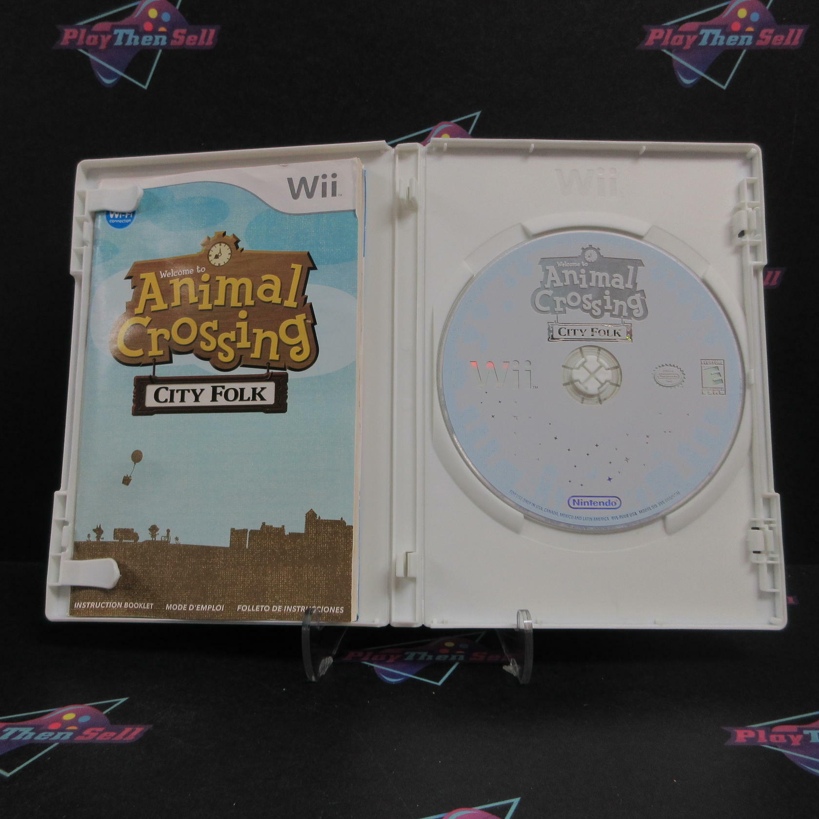 Animal Crossing City Folk Nintendo Wii Complete - Very Good
