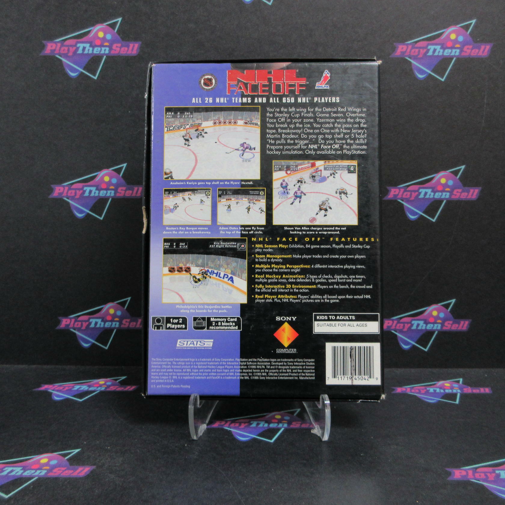 NHL Face Off Longbox PS1 PlayStation 1 - Very Good