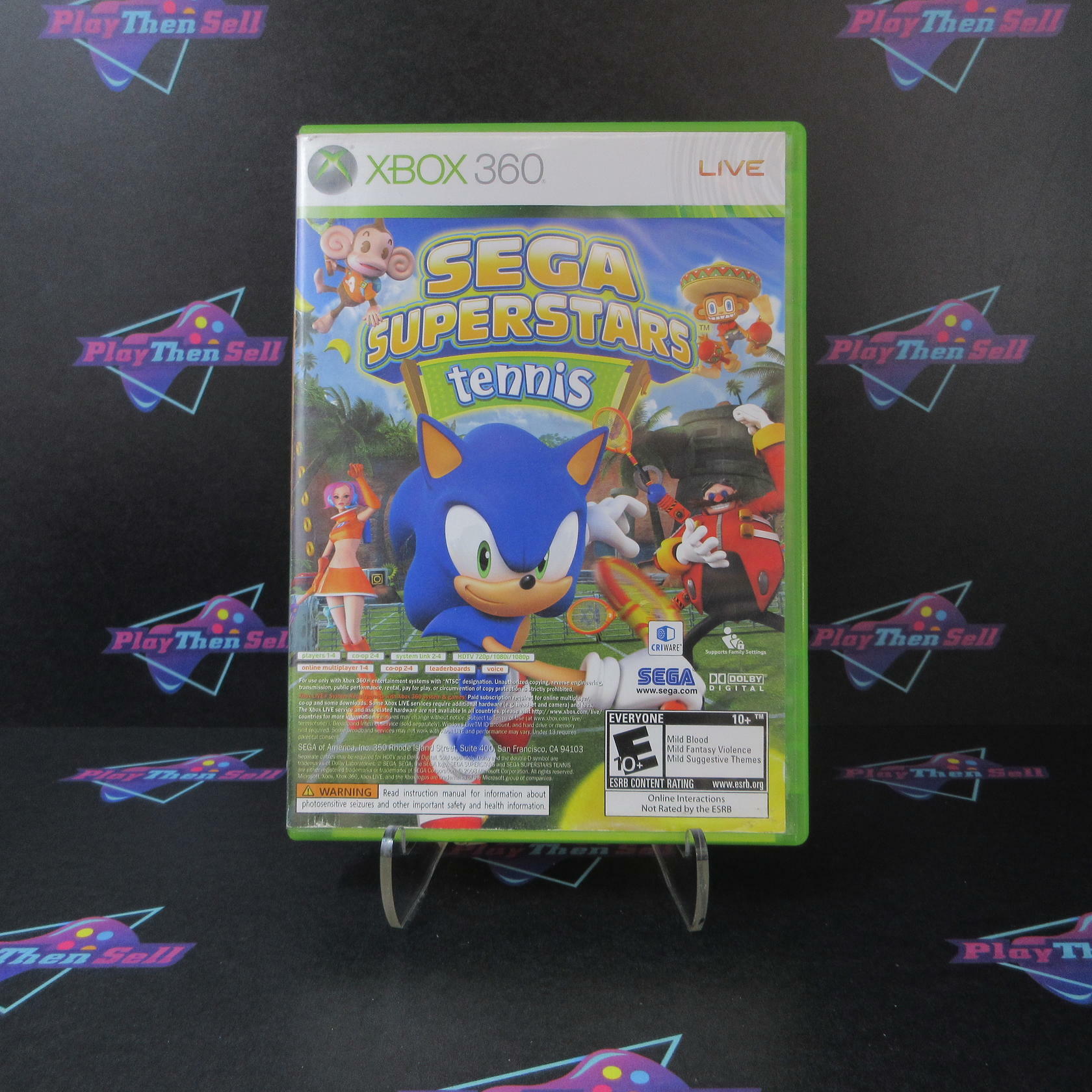 Sega Superstars Tennis + Xbox Live Arcade Xbox 360 Complete - Very Good