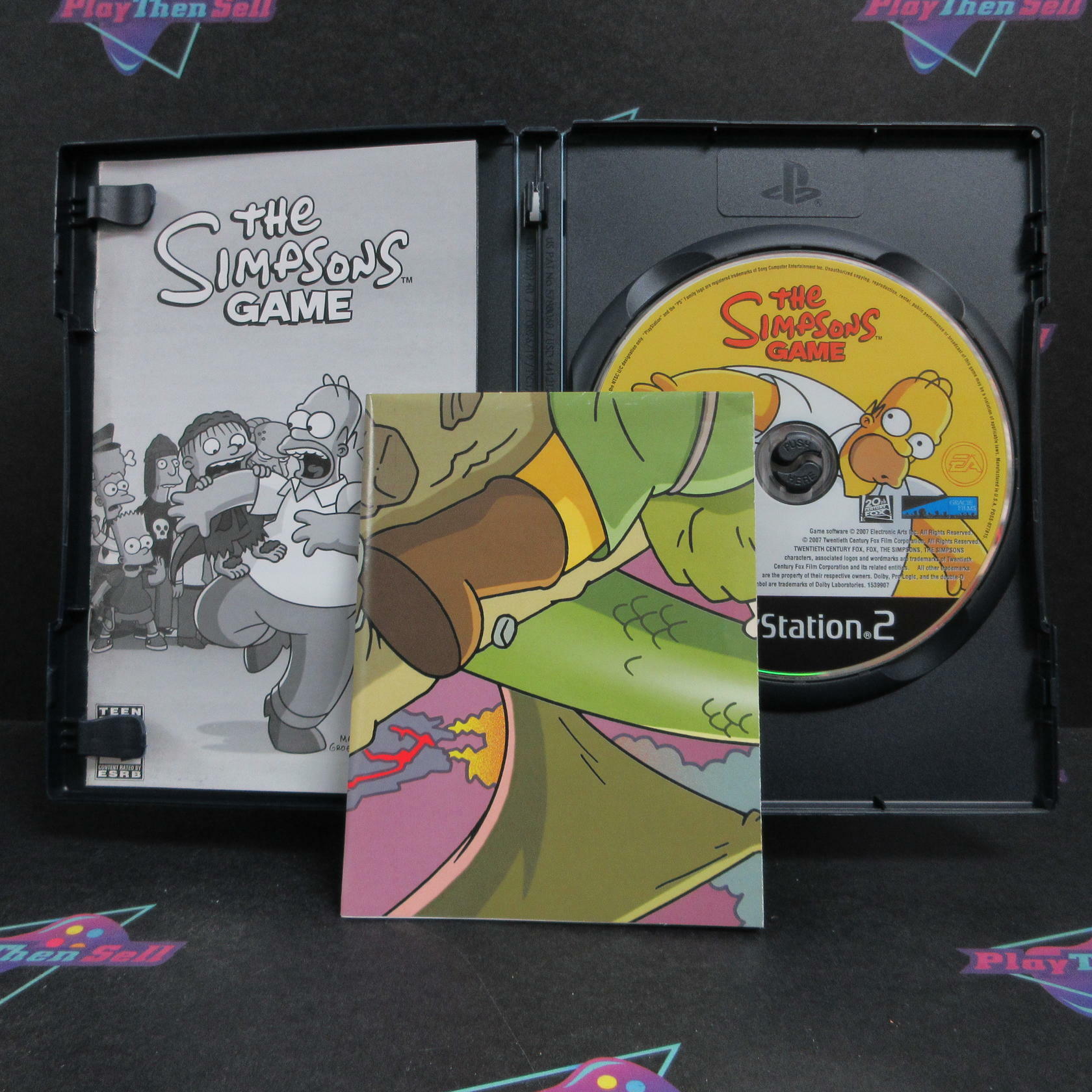 Simpsons Game PS2 PlayStation 2 + Poster Complete - Very Good