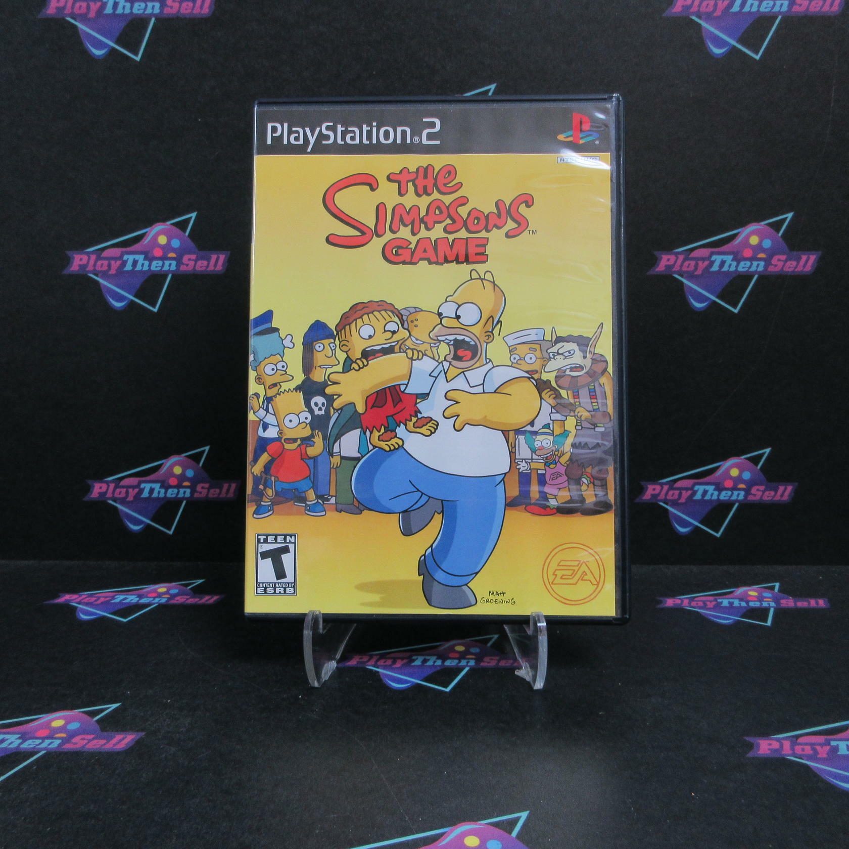 Simpsons Game PS2 PlayStation 2 + Poster Complete - Very Good