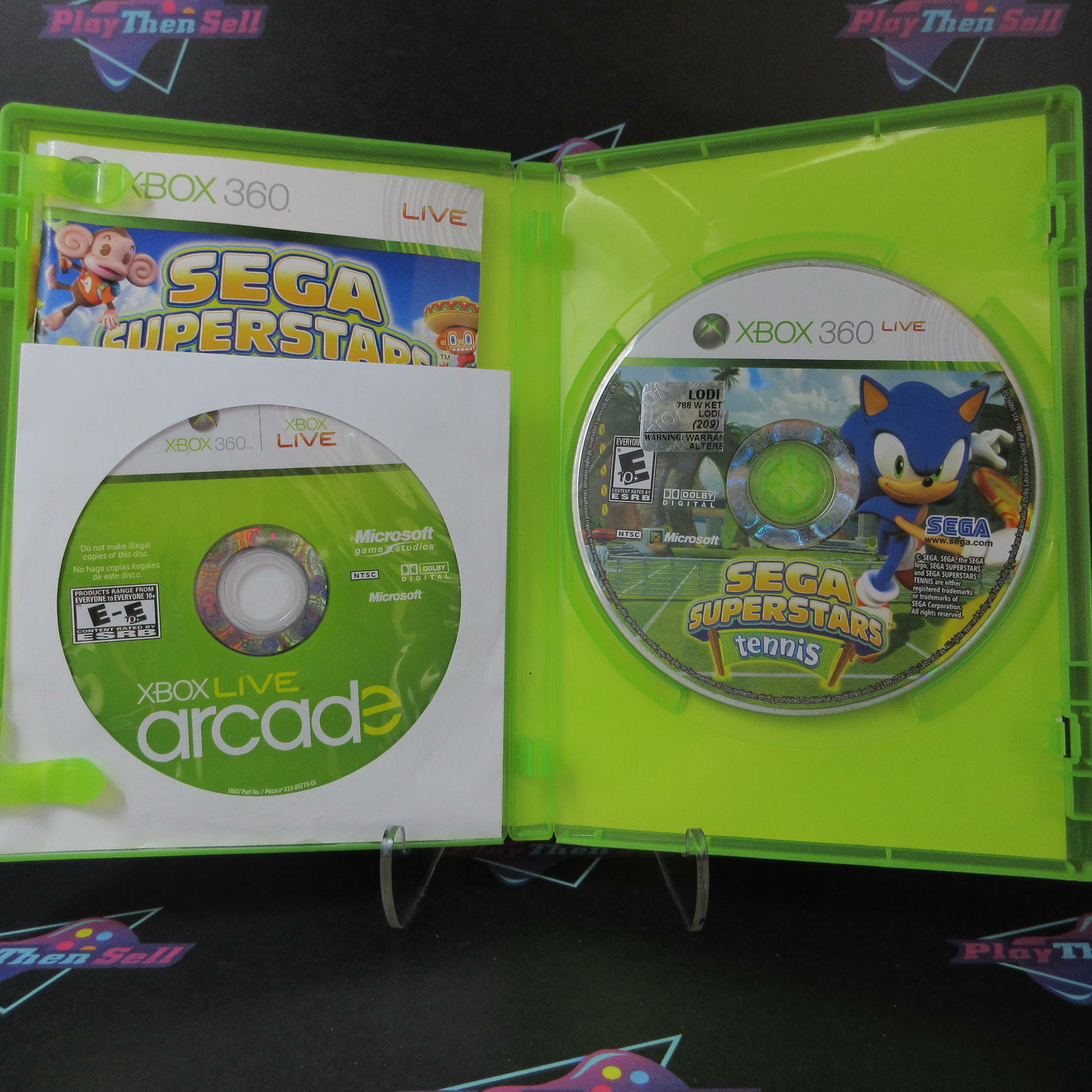 Sega Superstars Tennis + Xbox Live Arcade Xbox 360 Complete - Very Good