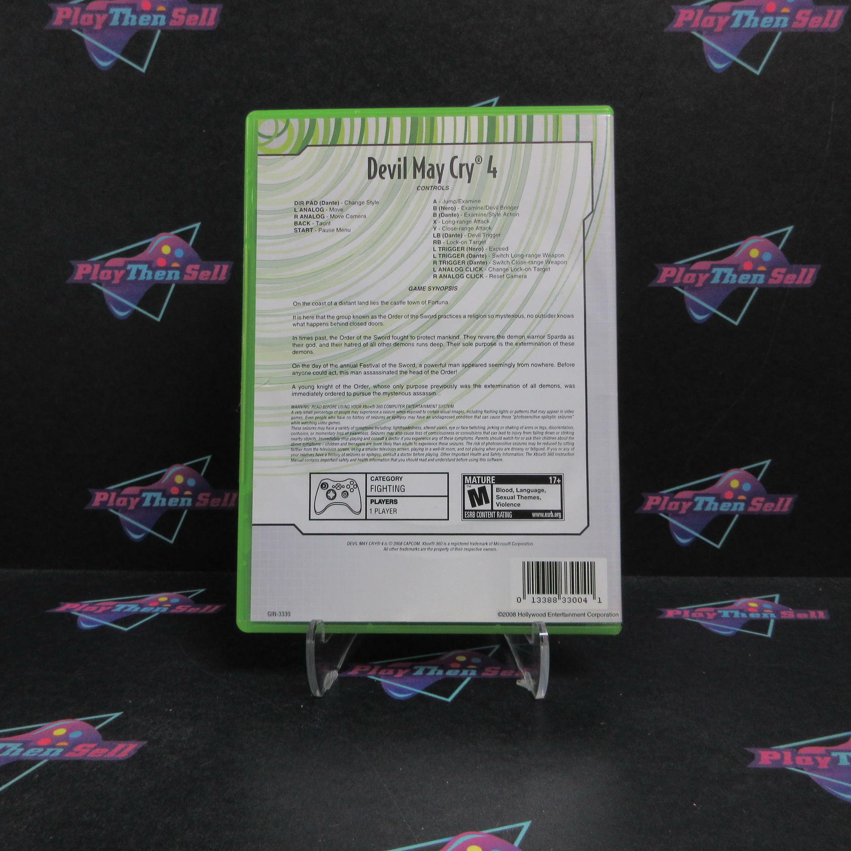 Devil May Cry 4 Xbox 360 Rental Art Complete - Very Good