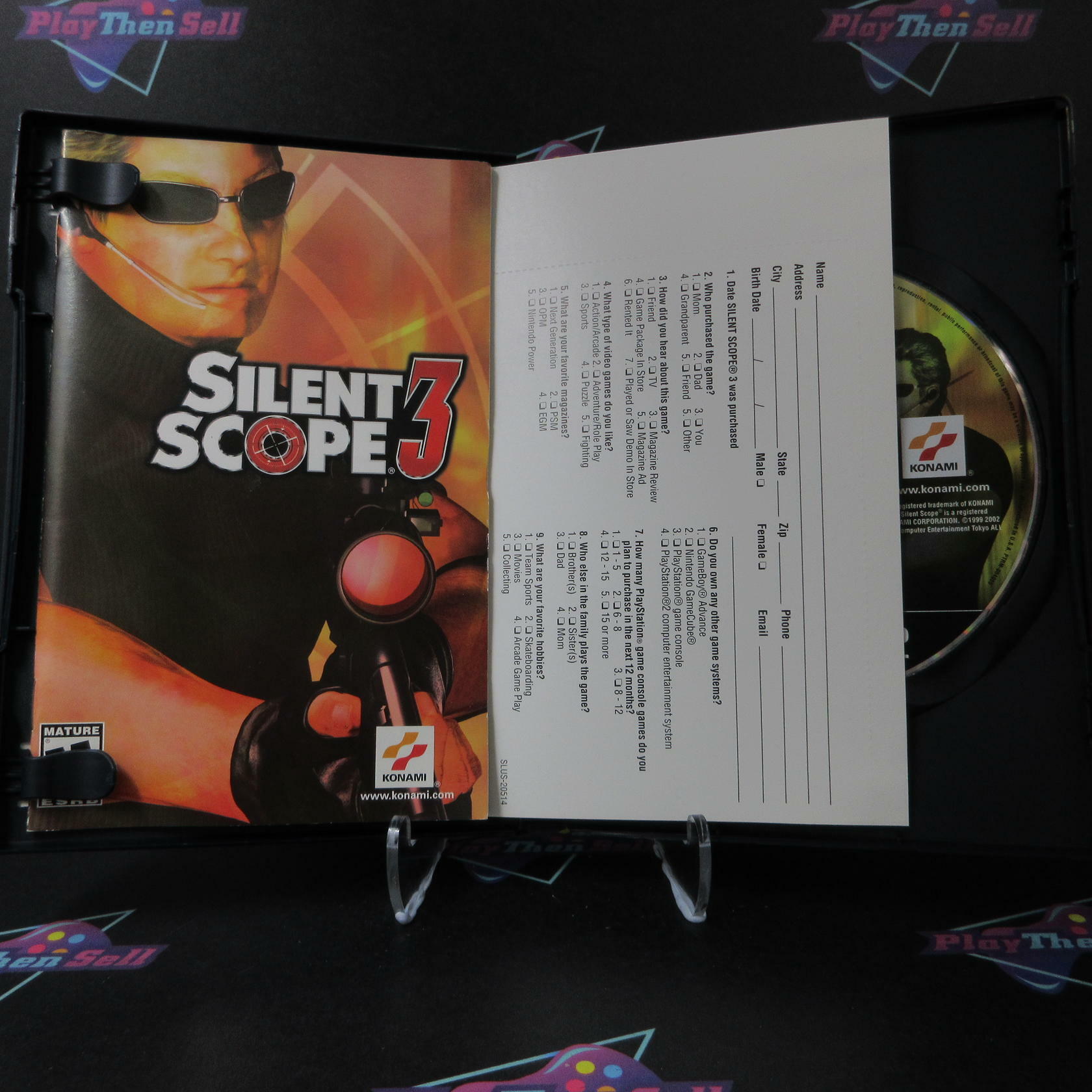 Silent Scope 3 PS2 PlayStation 2 Complete - Excellent