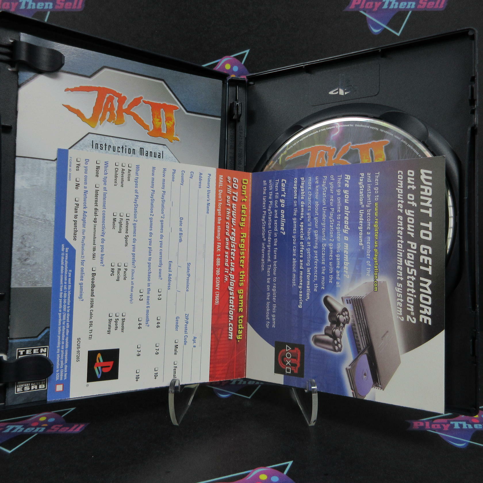 Jak II PS2 PlayStation 2 GH Complete + Reg Card Complete - Excellent