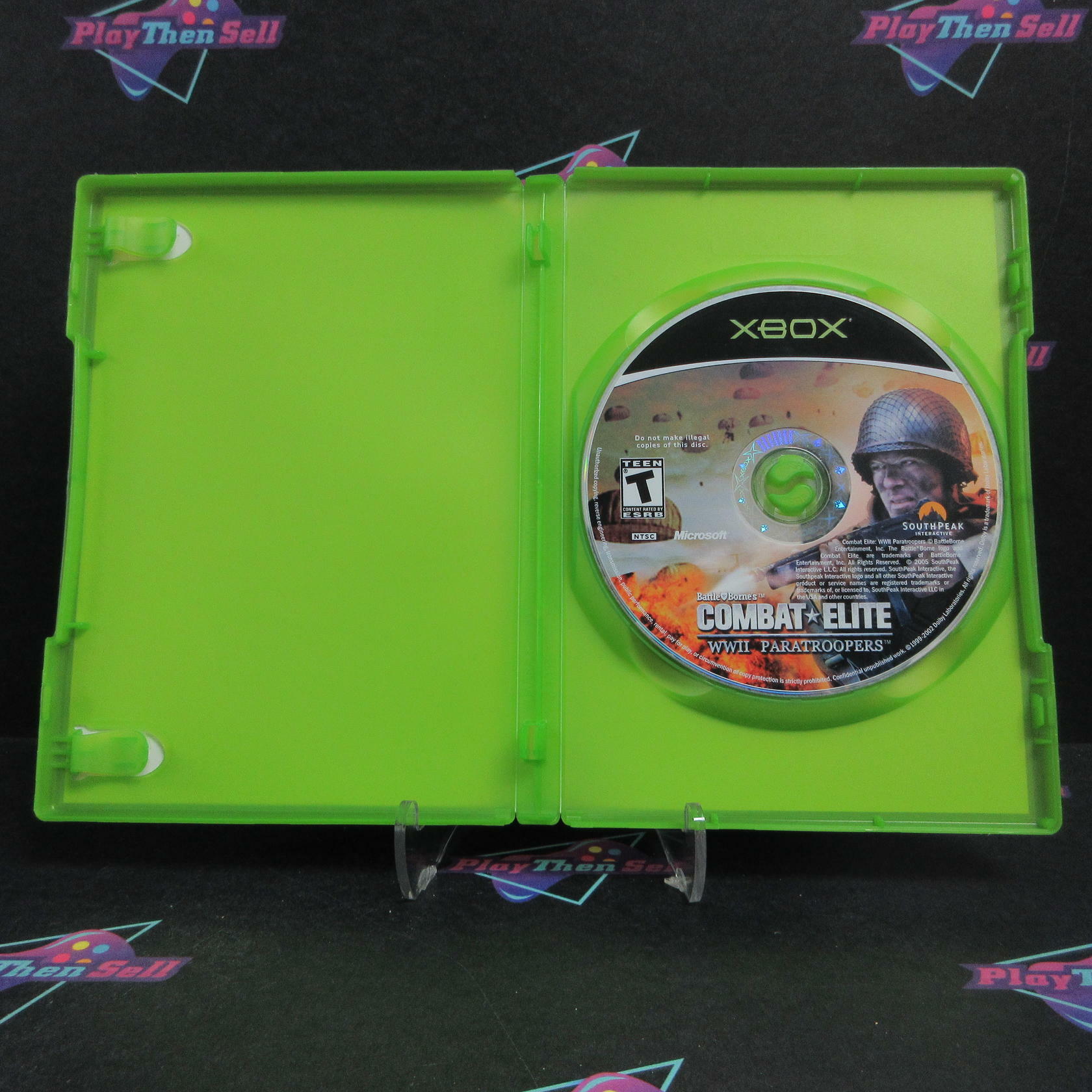 Combat Elite WWII Paratroopers Xbox Rental Art - Very Good