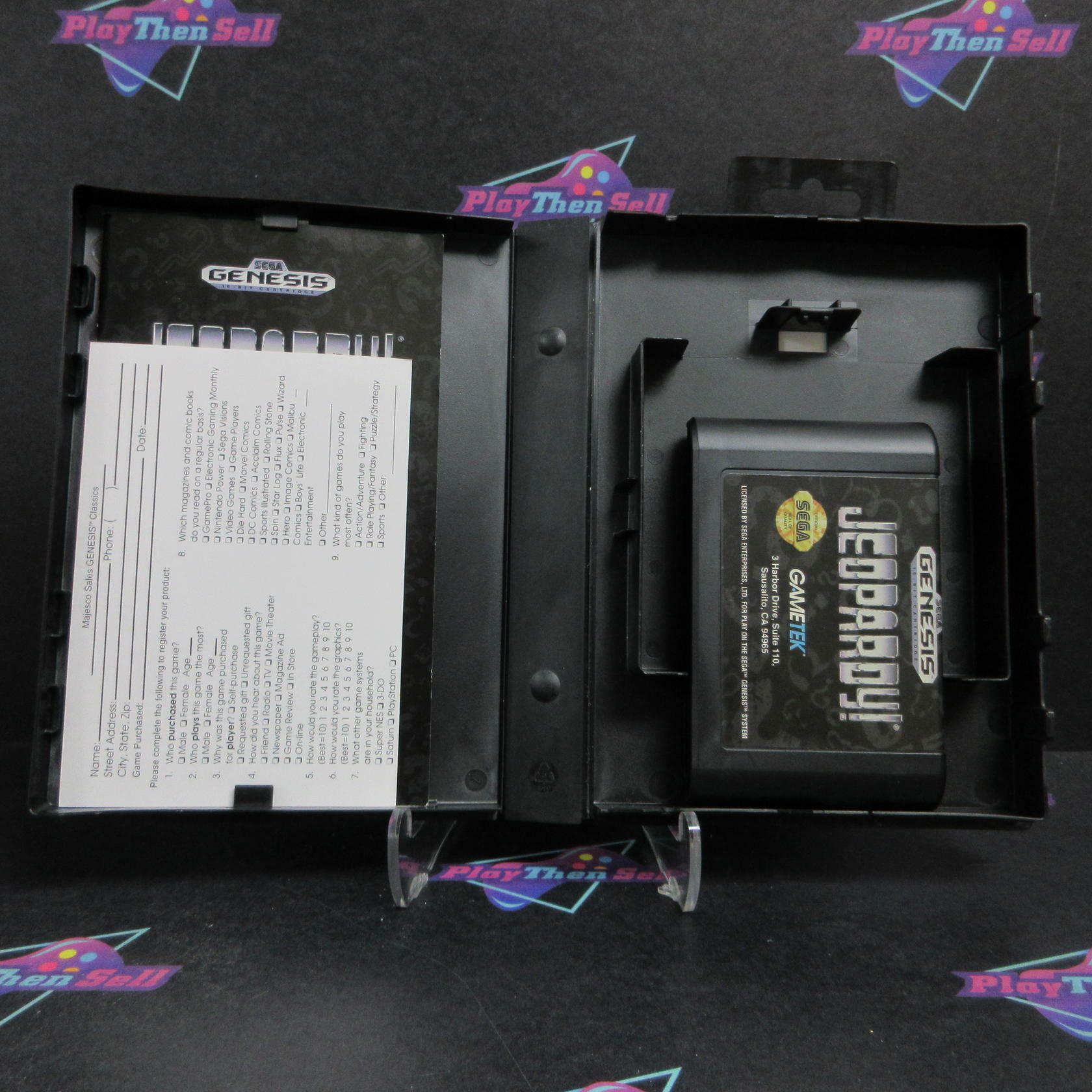 Jeopardy! Sega Genesis + Reg Card Boxed Complete - Very Good