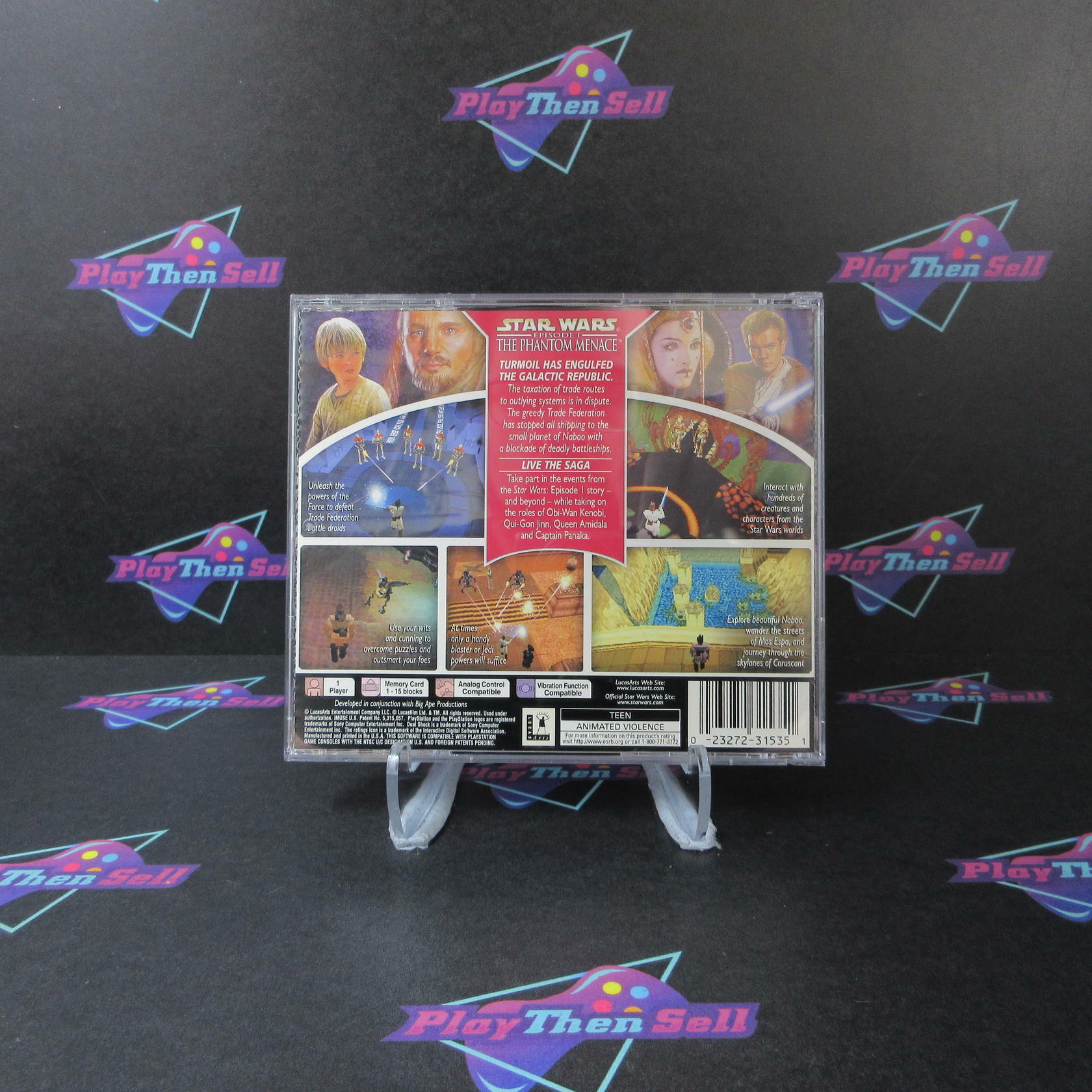 Star Wars Episode I The Phantom Menace PS1 PlayStation 1 Complete - Very Good