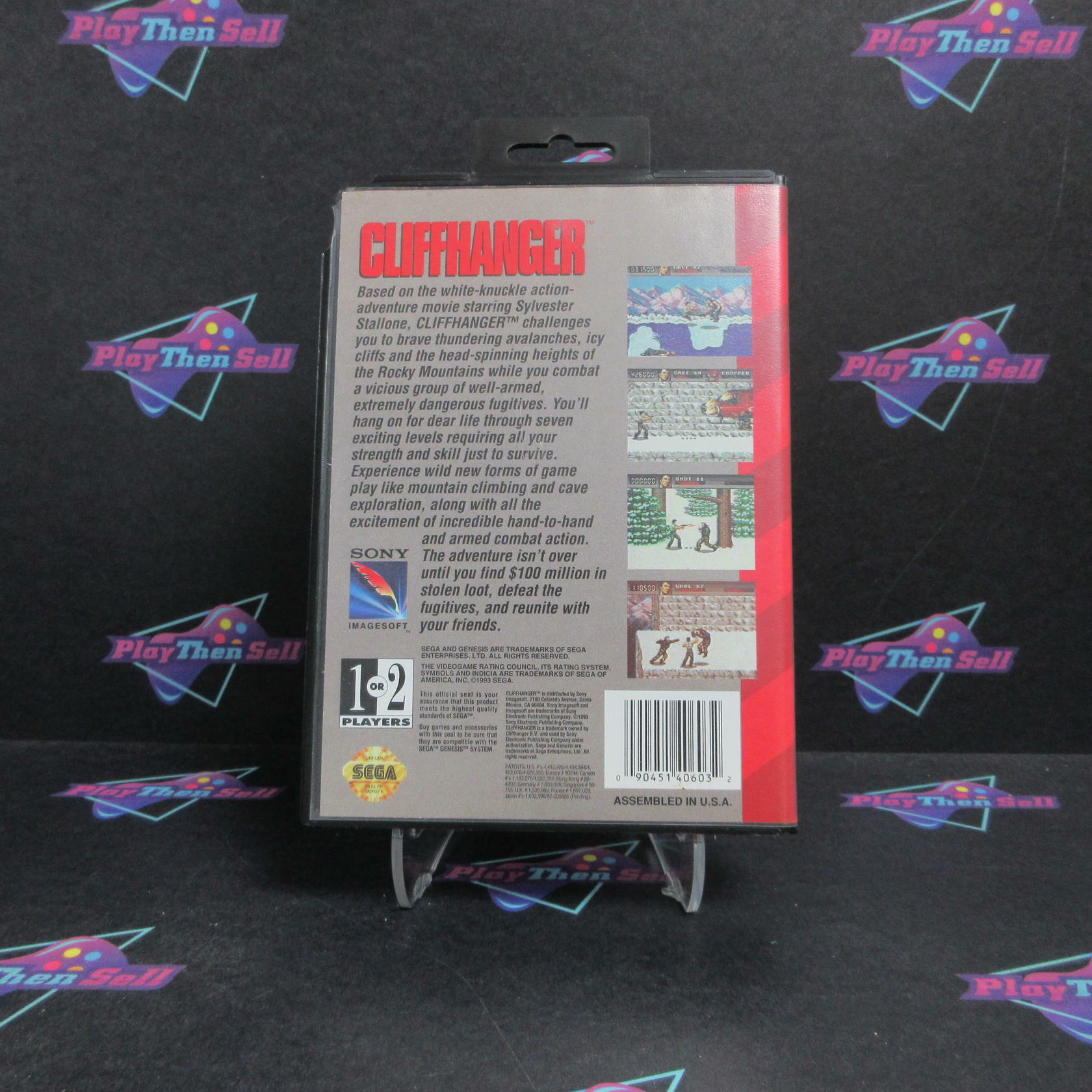 Cliffhanger Sega Genesis Complete - Very Good