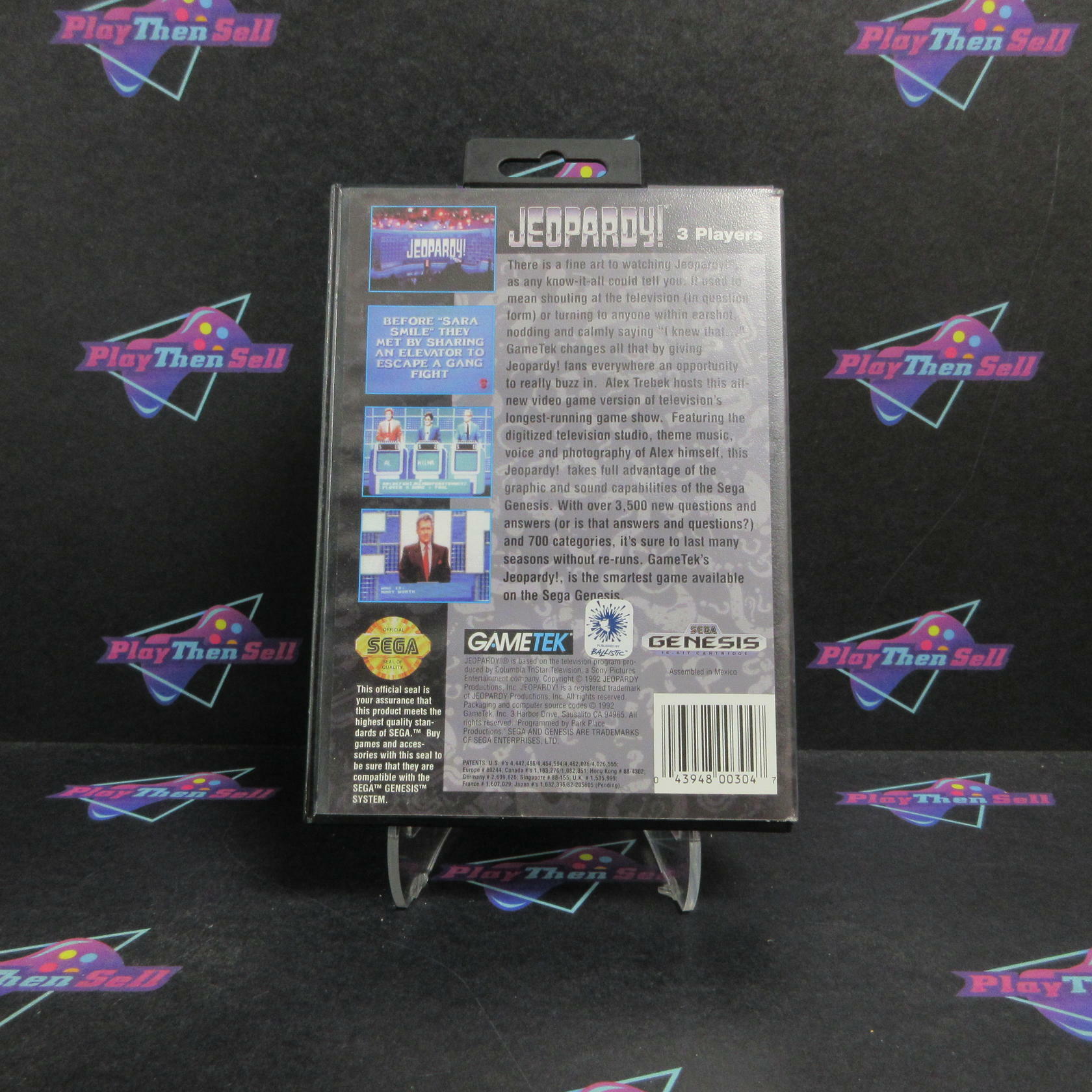 Jeopardy! Sega Genesis + Reg Card Boxed Complete - Very Good