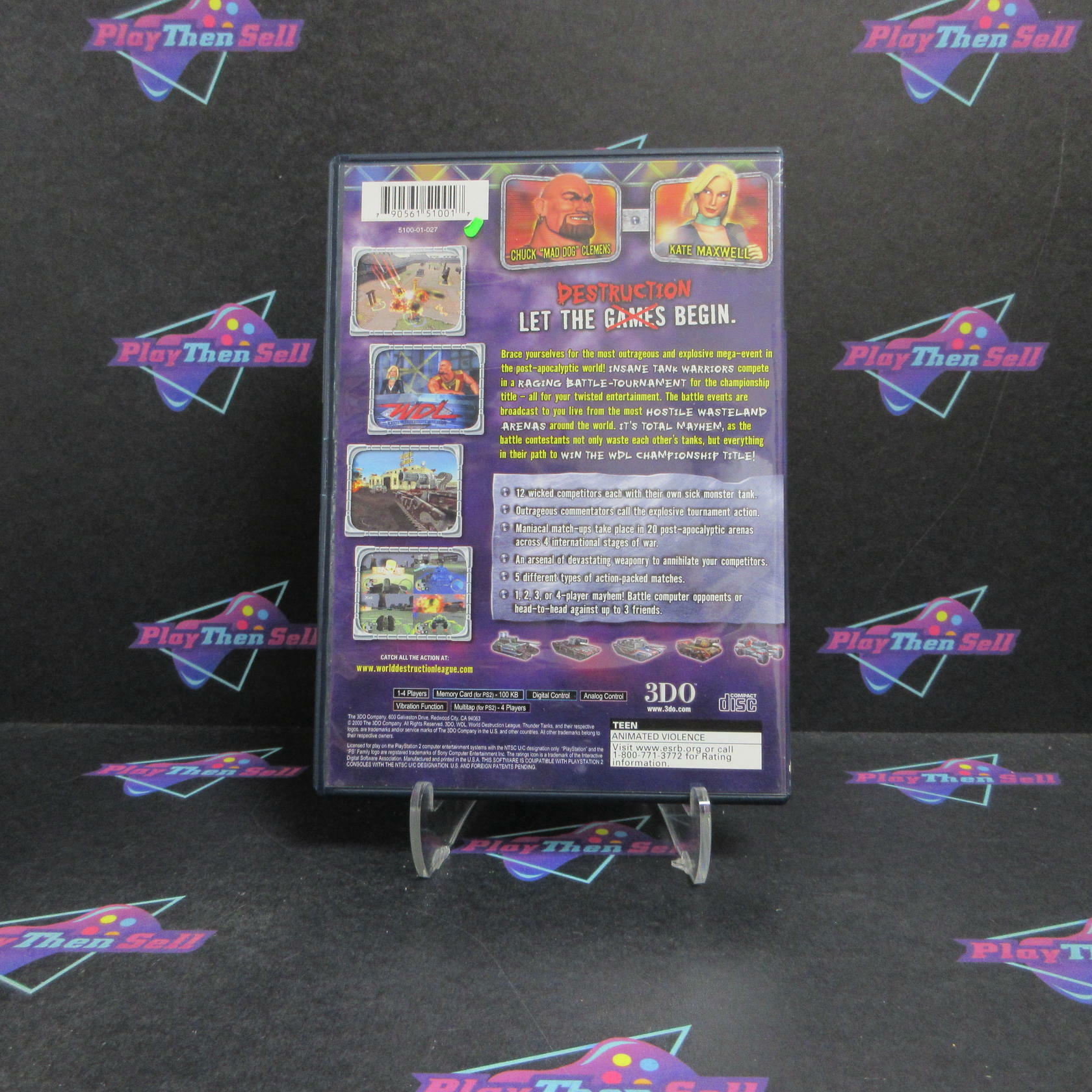 World Destruction League Thunder Tanks PS2 + Reg Card Complete - Excellent