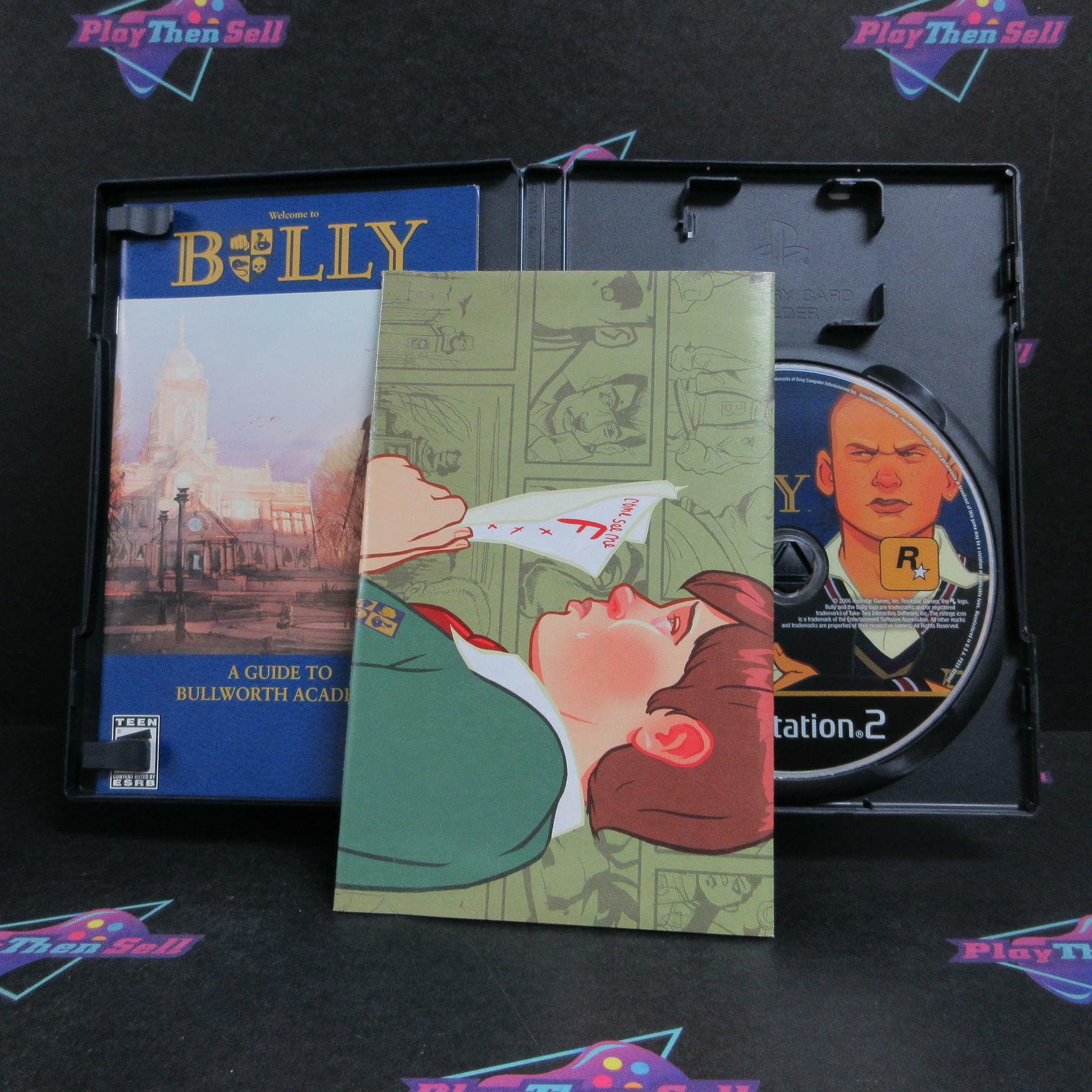 Bully PS2 PlayStation 2 GH + Poster Complete - Very Good