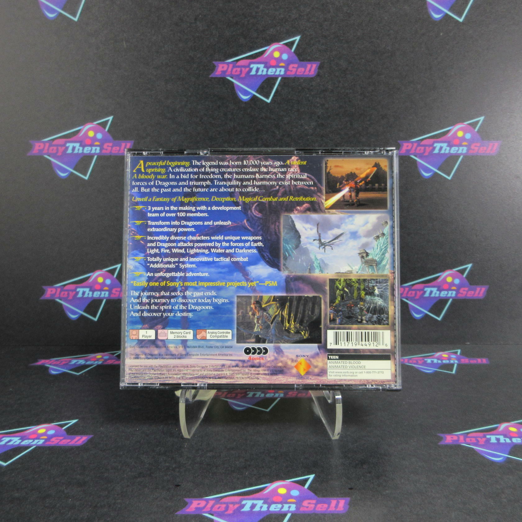 The Legend of Dragoon PS1 PlayStation 1 Black Label - Very Good