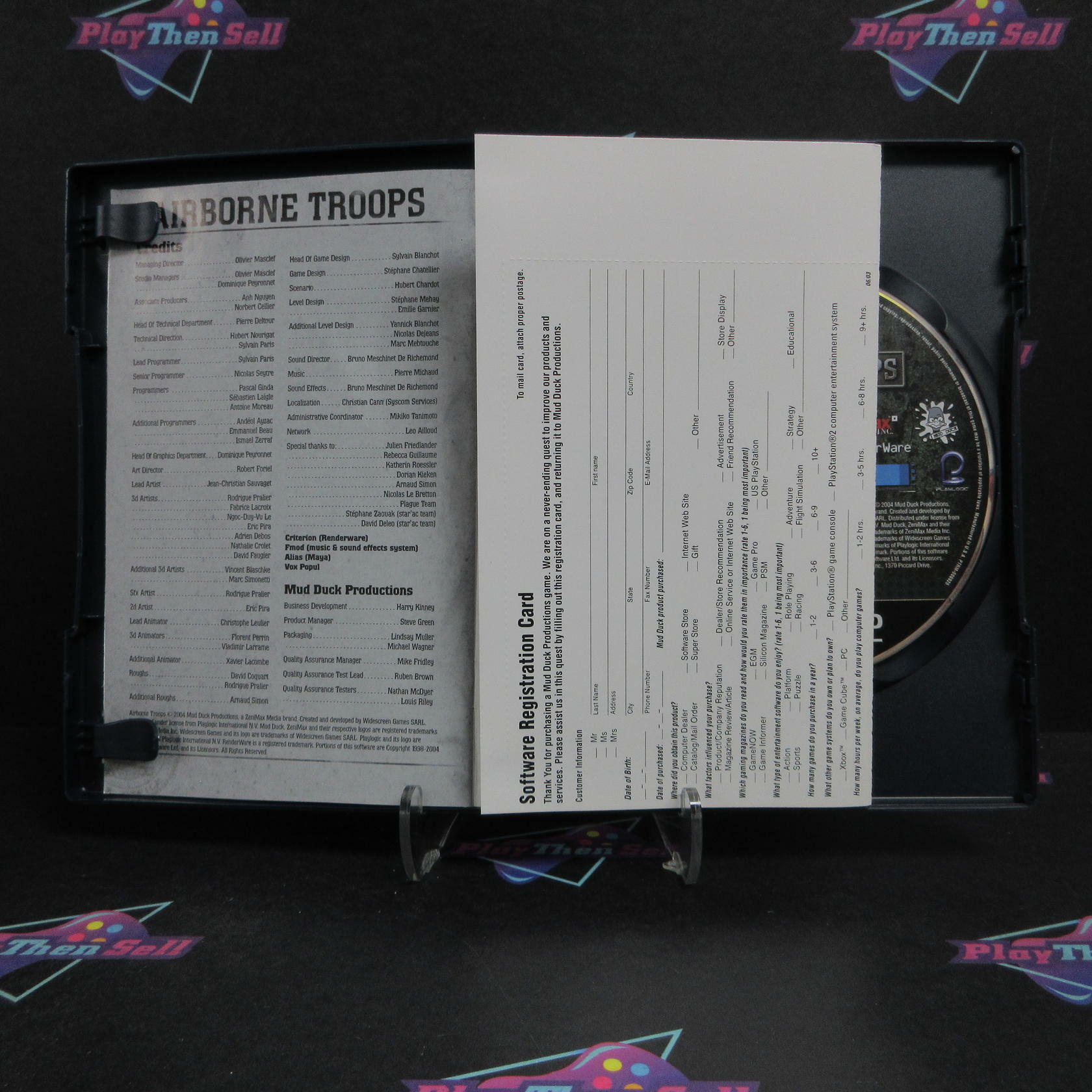 Airborne Troops Countdown to D-Day PS2 + Reg Card Complete - Excellent
