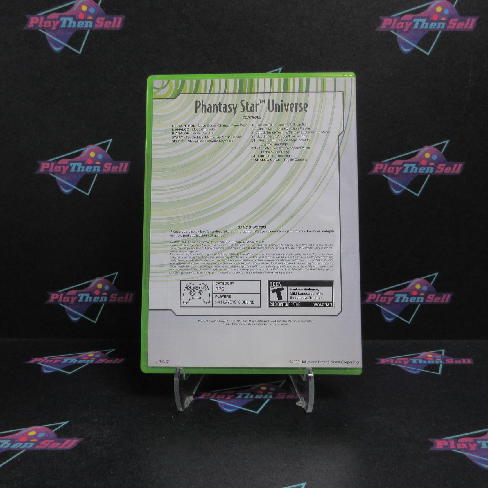 Phantasy Star Universe Rental Art Xbox 360 - Very Good