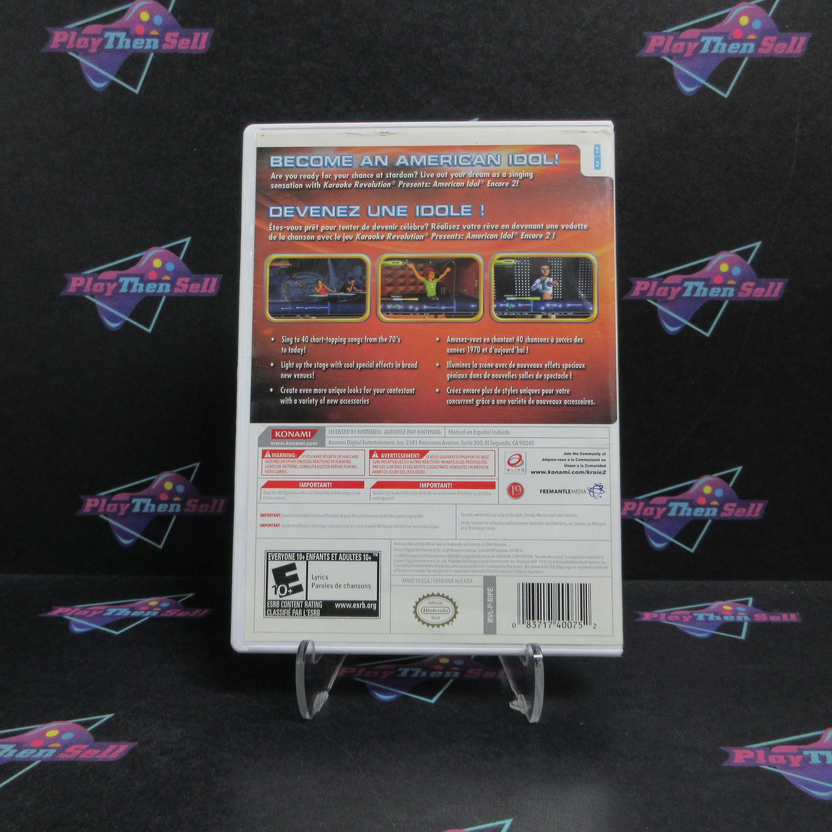 Karaoke Revolution American Idol Encore 2 Nintendo Wii Complete - Very Good