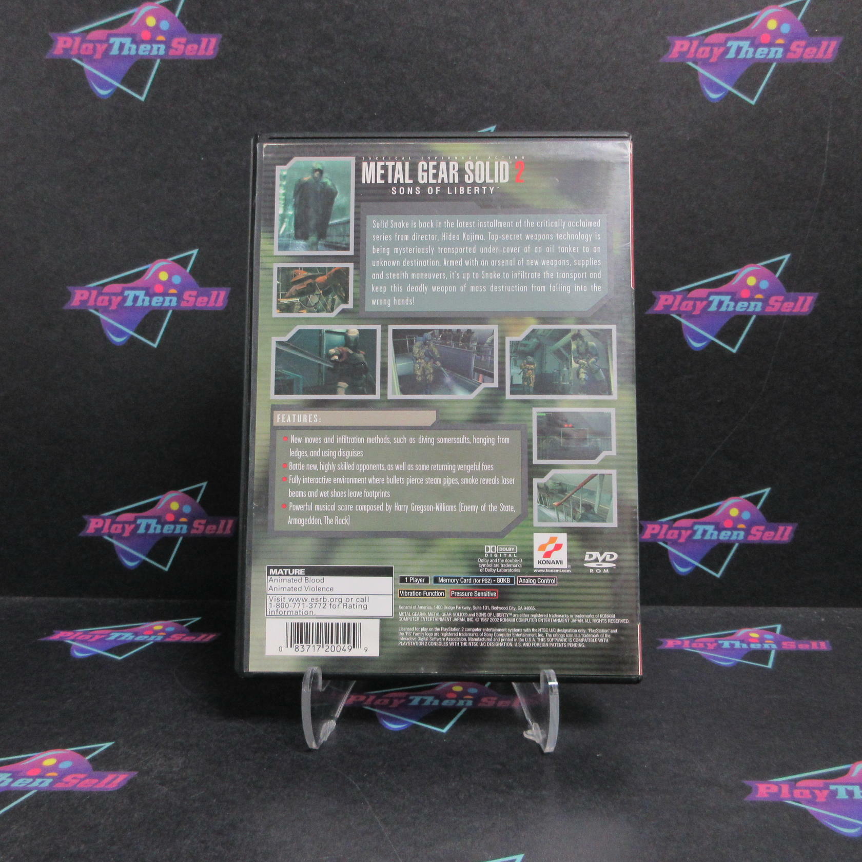Metal Gear Solid 2 Sons of Liberty PS2 PlayStation 2 GH Complete - Very Good
