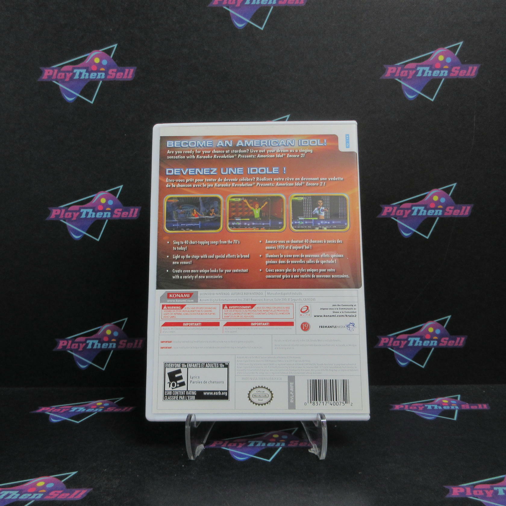 Karaoke Revolution American Idol Encore 2 Nintendo Wii Complete - Refurbished