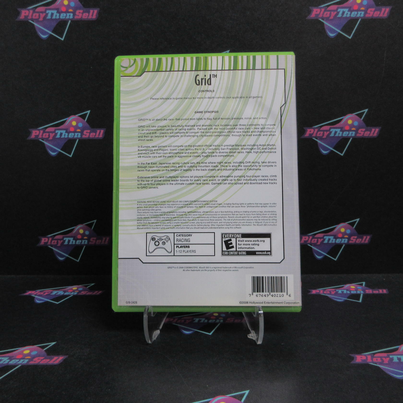 GRID Xbox 360 Rental Art Complete - Very Good