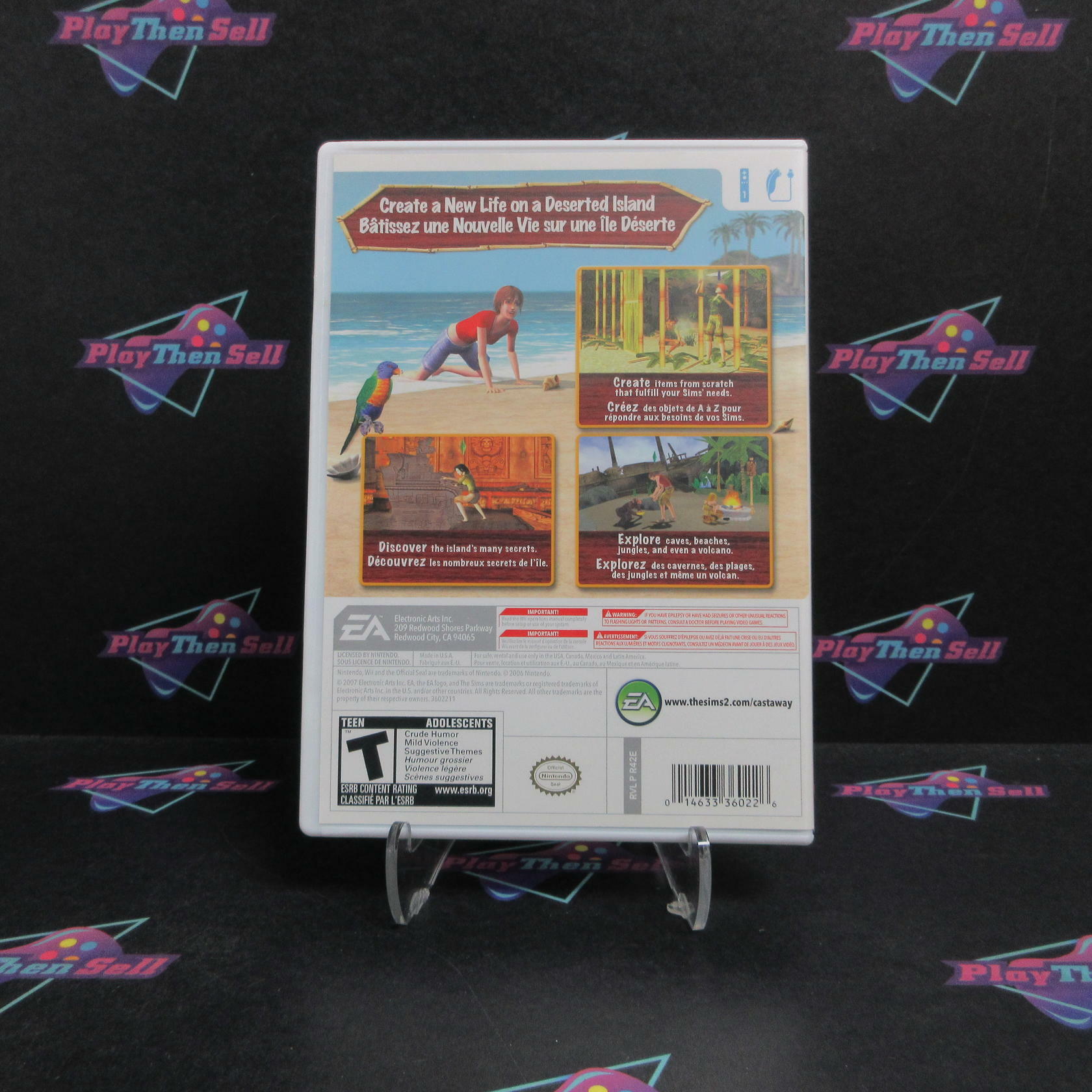 The Sims 2 Castaway Nintendo Wii English/French Complete - Very Good