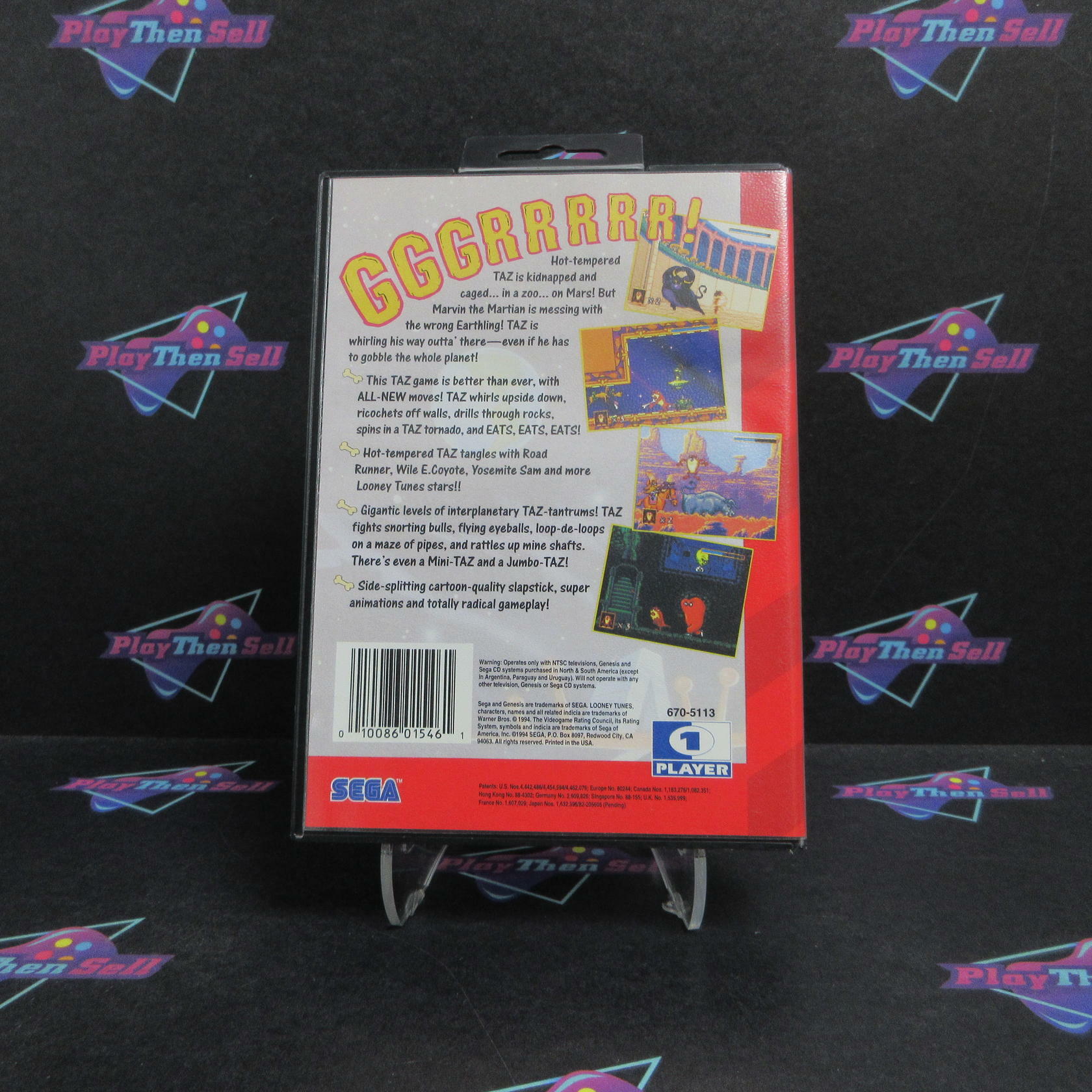 Taz in Escape from Mars Sega Genesis Complete - Refurbished