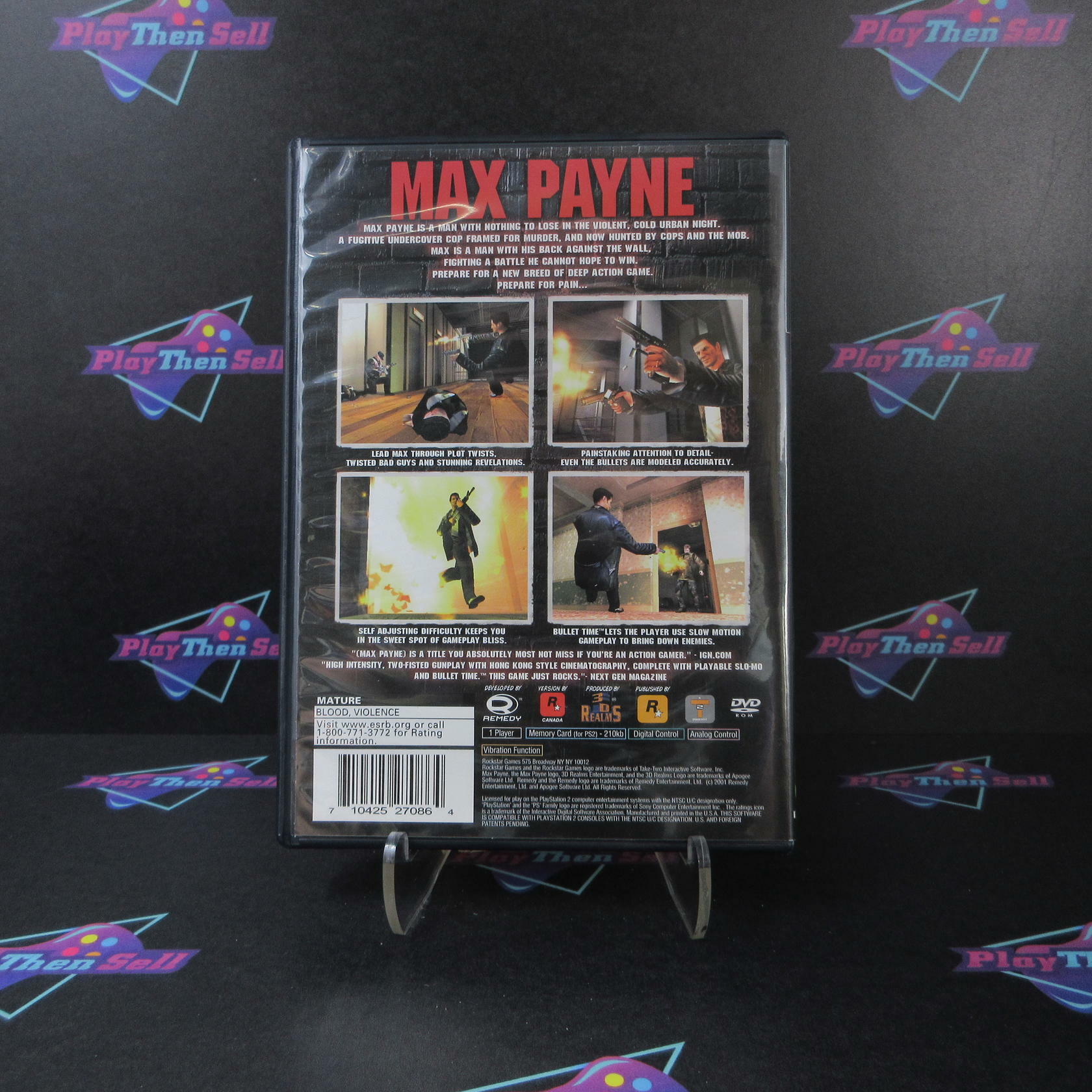 Max Payne PS2 PlayStation 2 - Very Good