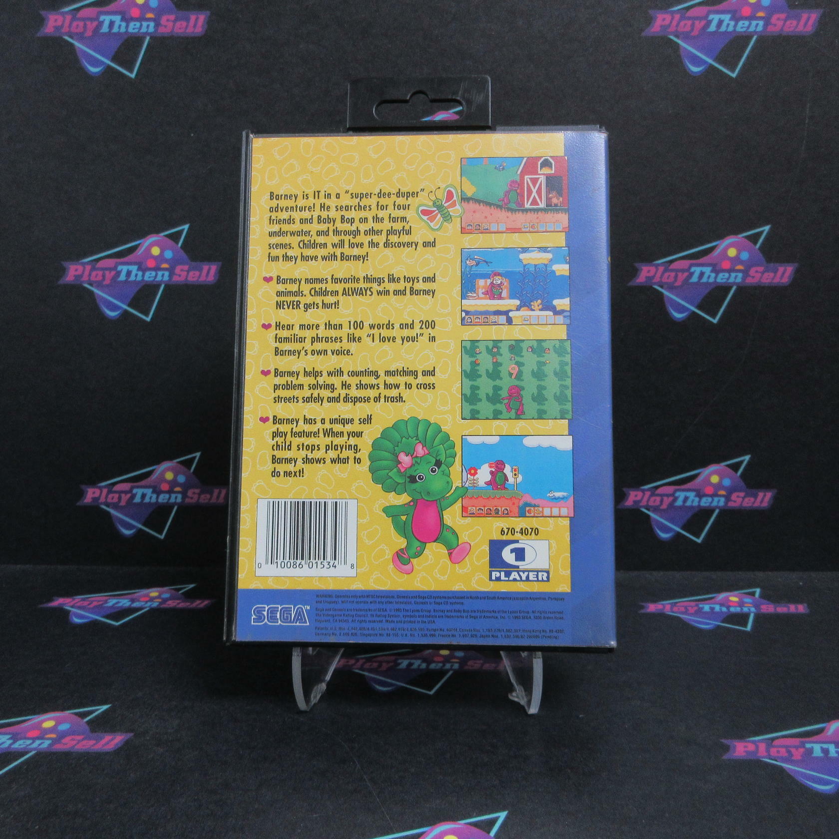 Barney's Hide & Seek Game Sega Genesis Complete - Refurbished
