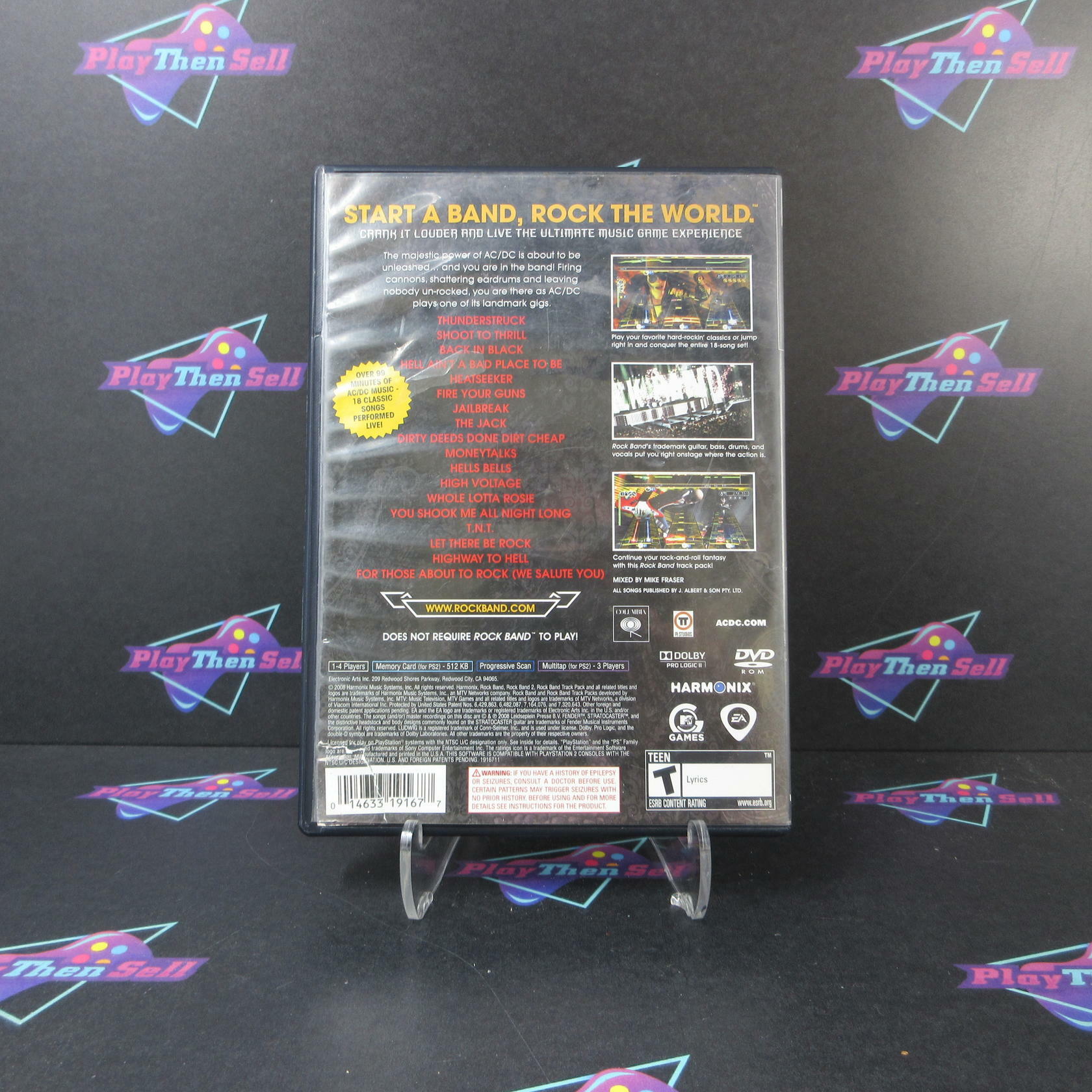 ACDC Live Rock Band Track Pack PS2 PlayStation 2 Complete - Very Good