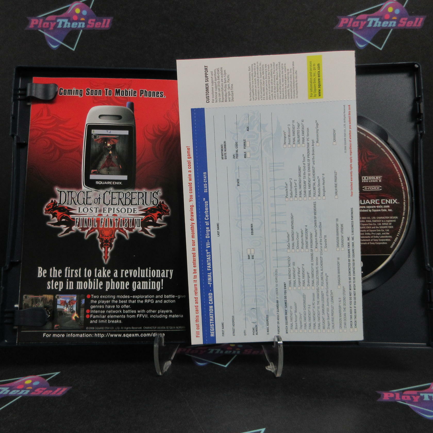 Final Fantasy VII (7) Dirge of Cerberus PS2 PlayStation 2 + Reg Complete - Excellent