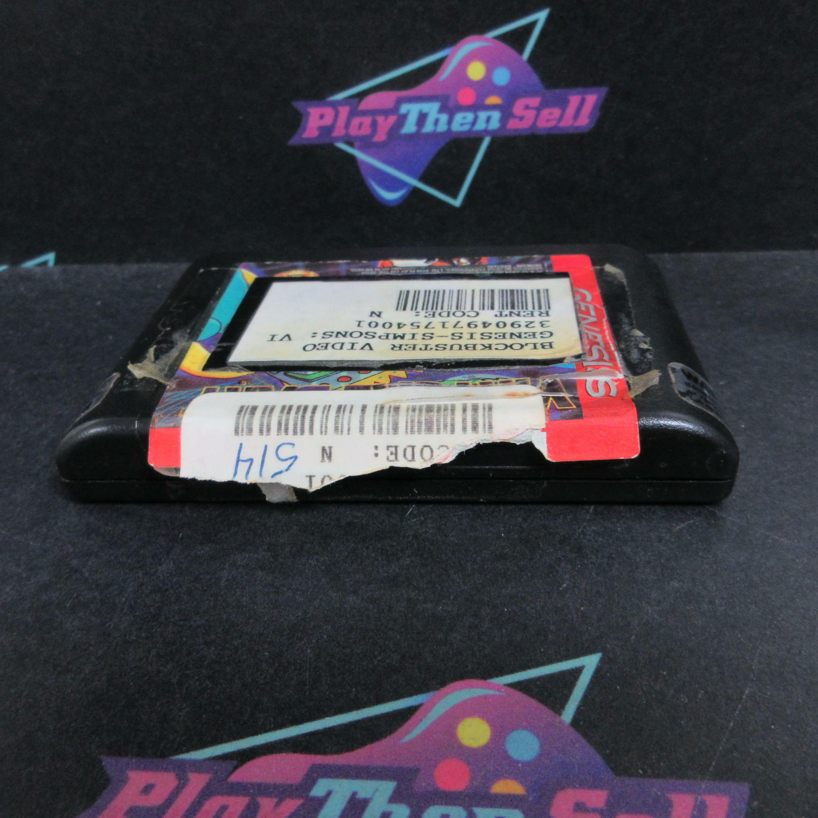 Simpsons Virtual Bart Sega Genesis - Very Good