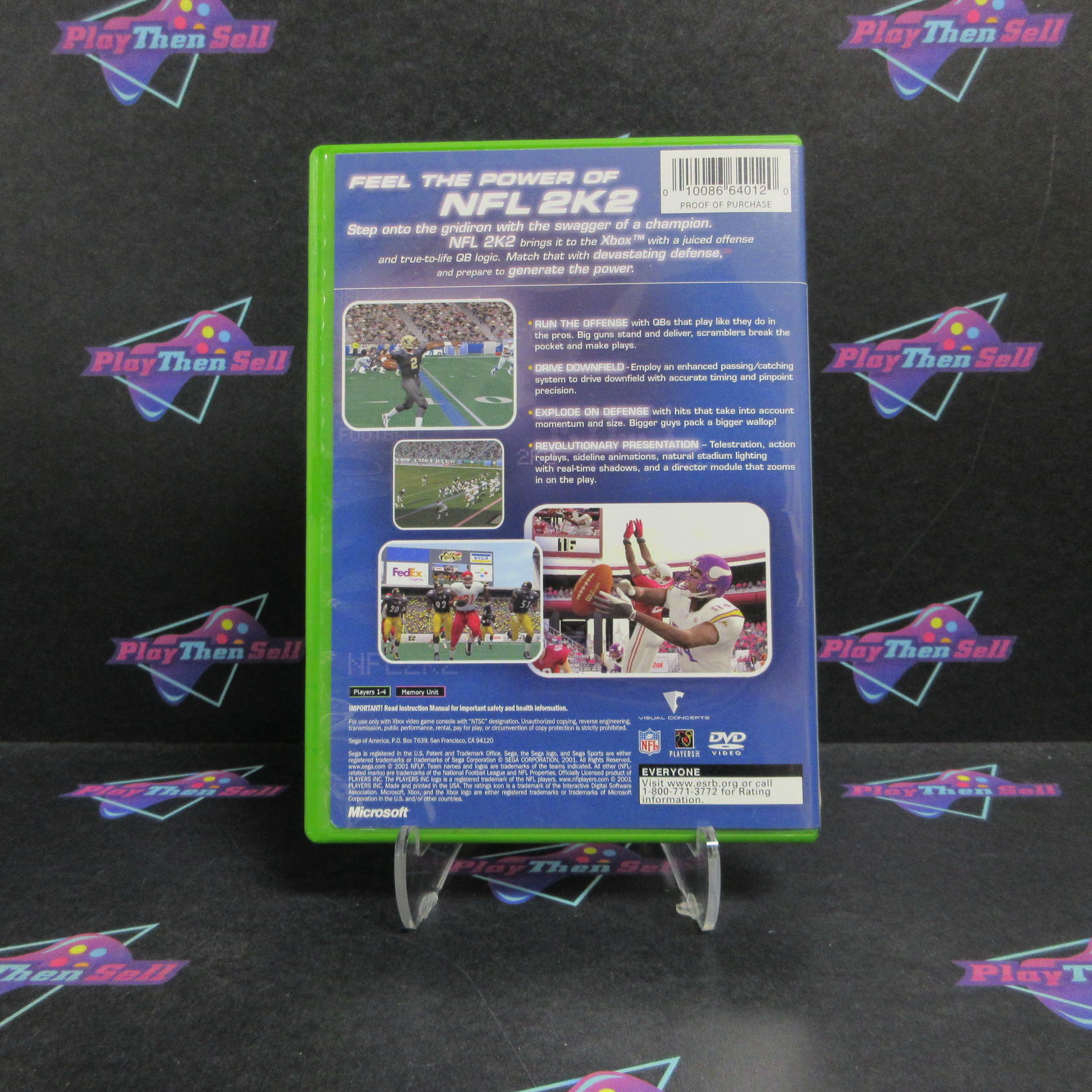 NFL 2K2 Xbox + Reg Card Complete - Refurbished
