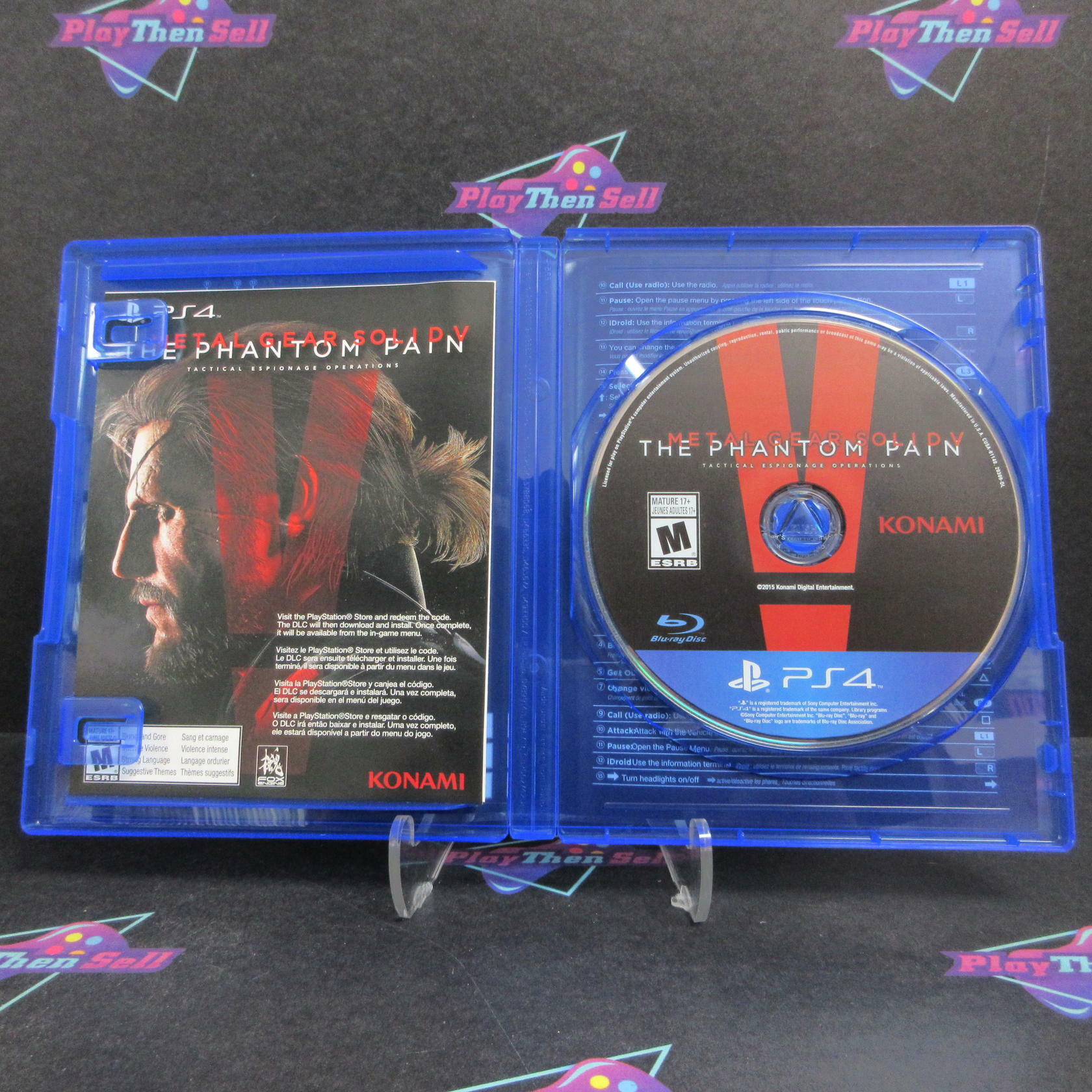 Metal Gear Solid V The Phantom Pain Day Zero PS4 + Poster Complete - Very Good