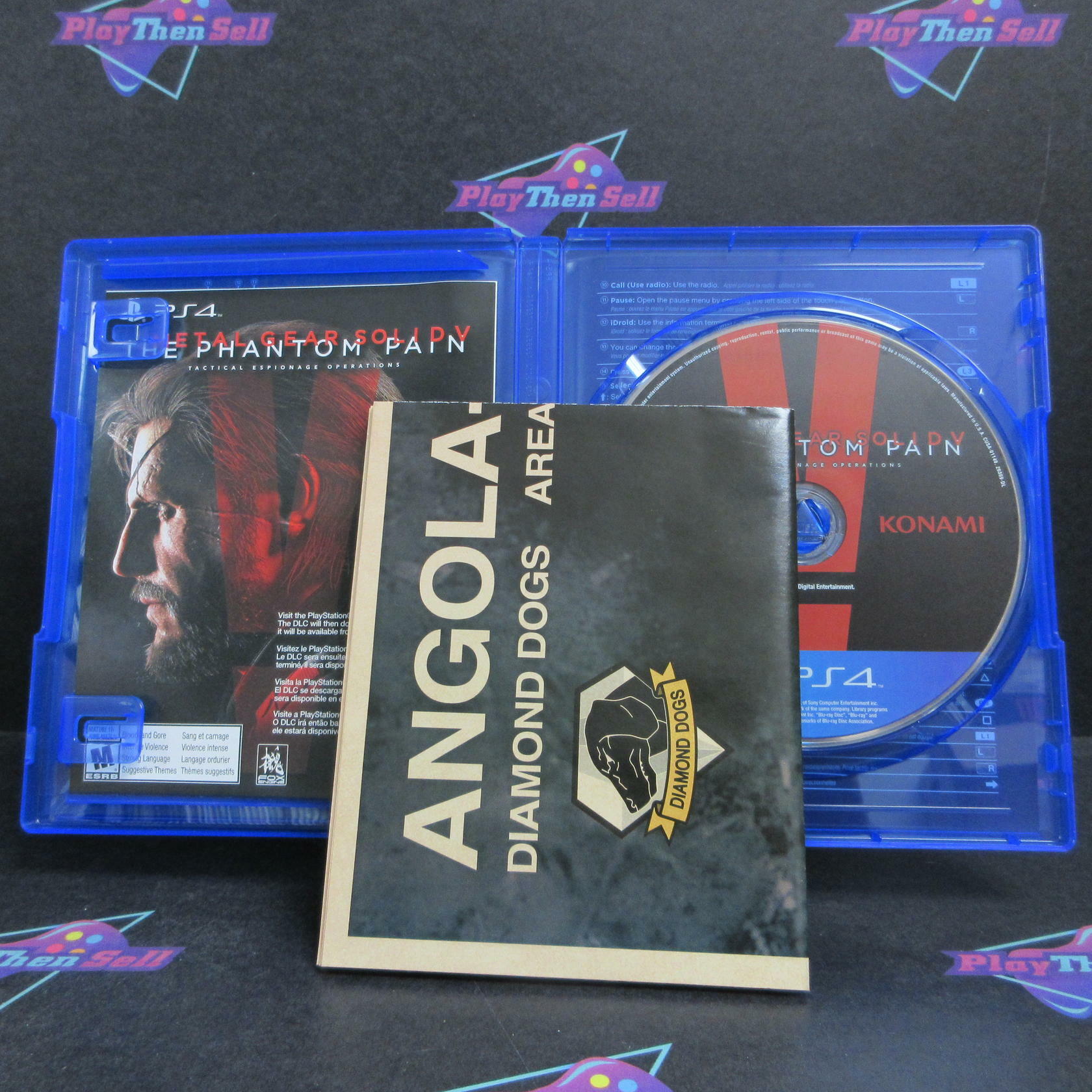 Metal Gear Solid V The Phantom Pain Day Zero PS4 + Poster Complete - Very Good