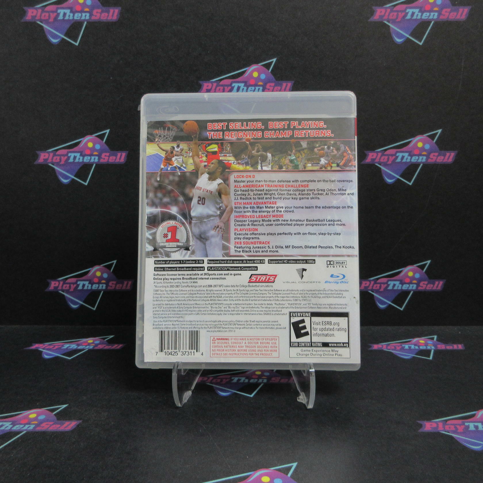 College Hoops NCAA 2K8 PS3 PlayStation 3 Complete - Very Good