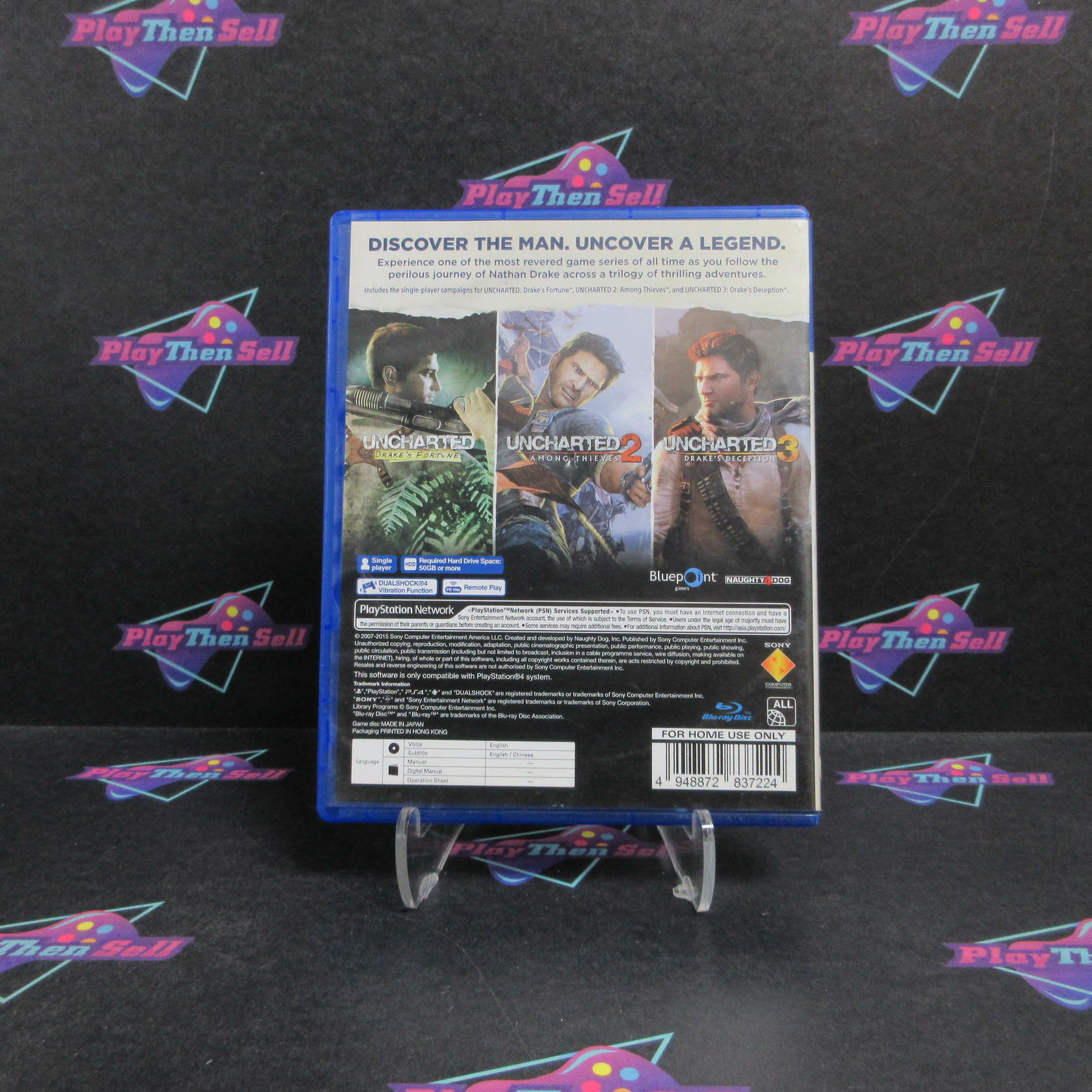 Uncharted The Nathan Drake Collection PS4 Chinese + English - Very Good