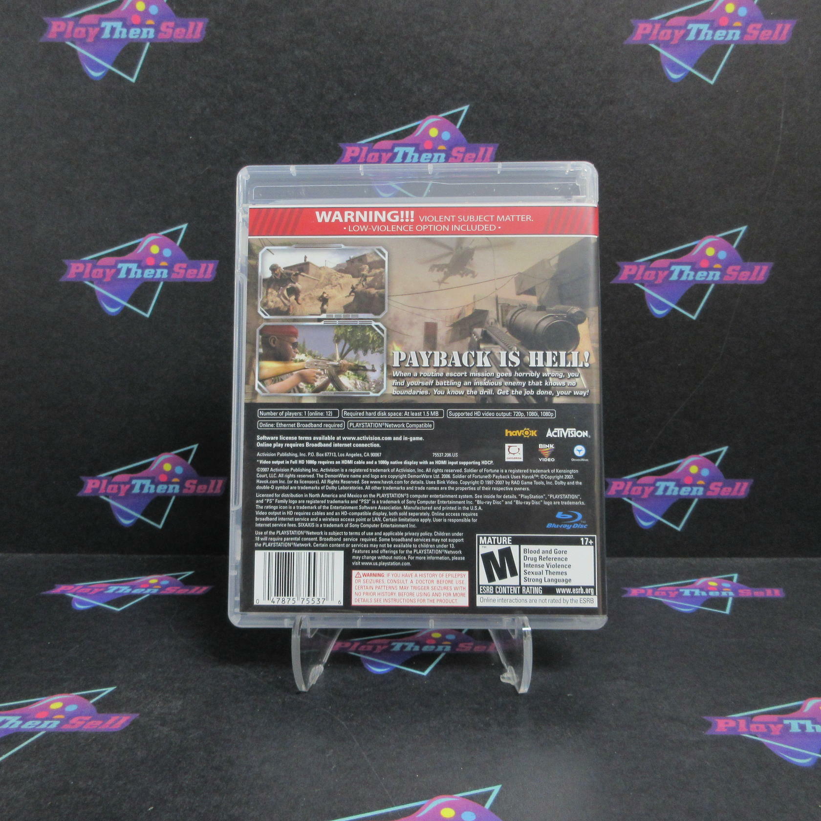 Soldier Of Fortune Payback PS3 PlayStation 3 Complete - Excellent