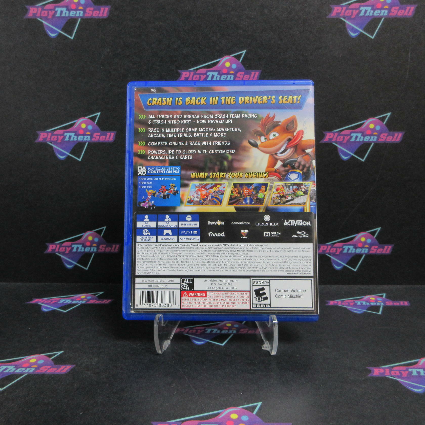 Crash Team Racing Nitro Fueled PS4 PlayStation 4 Complete - Very Good